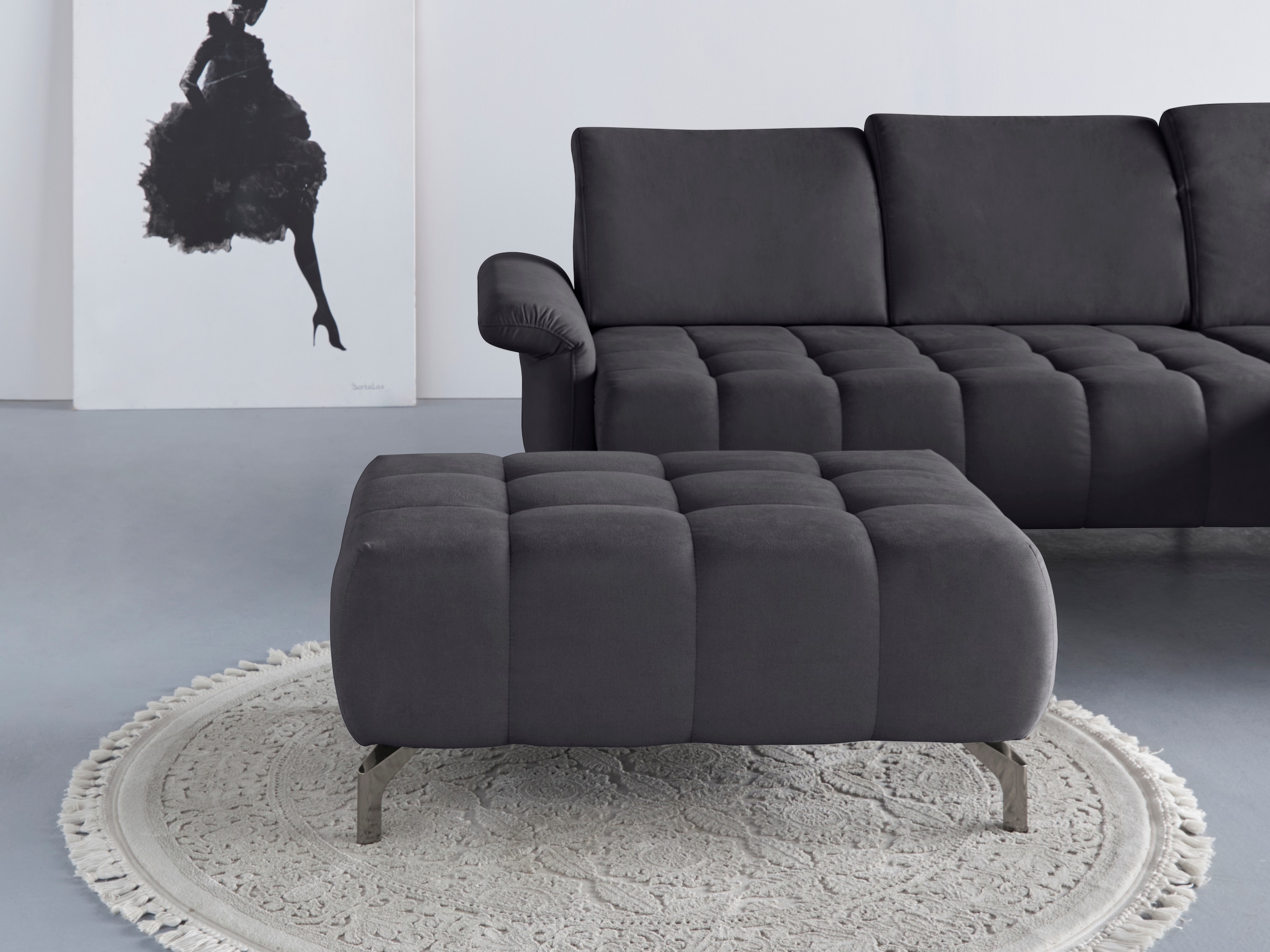 INOSIGN Polsterhocker »Fresh«, passend zum Ecksofa "Fresh", auch in Bezug Olympia EASY CLEAN