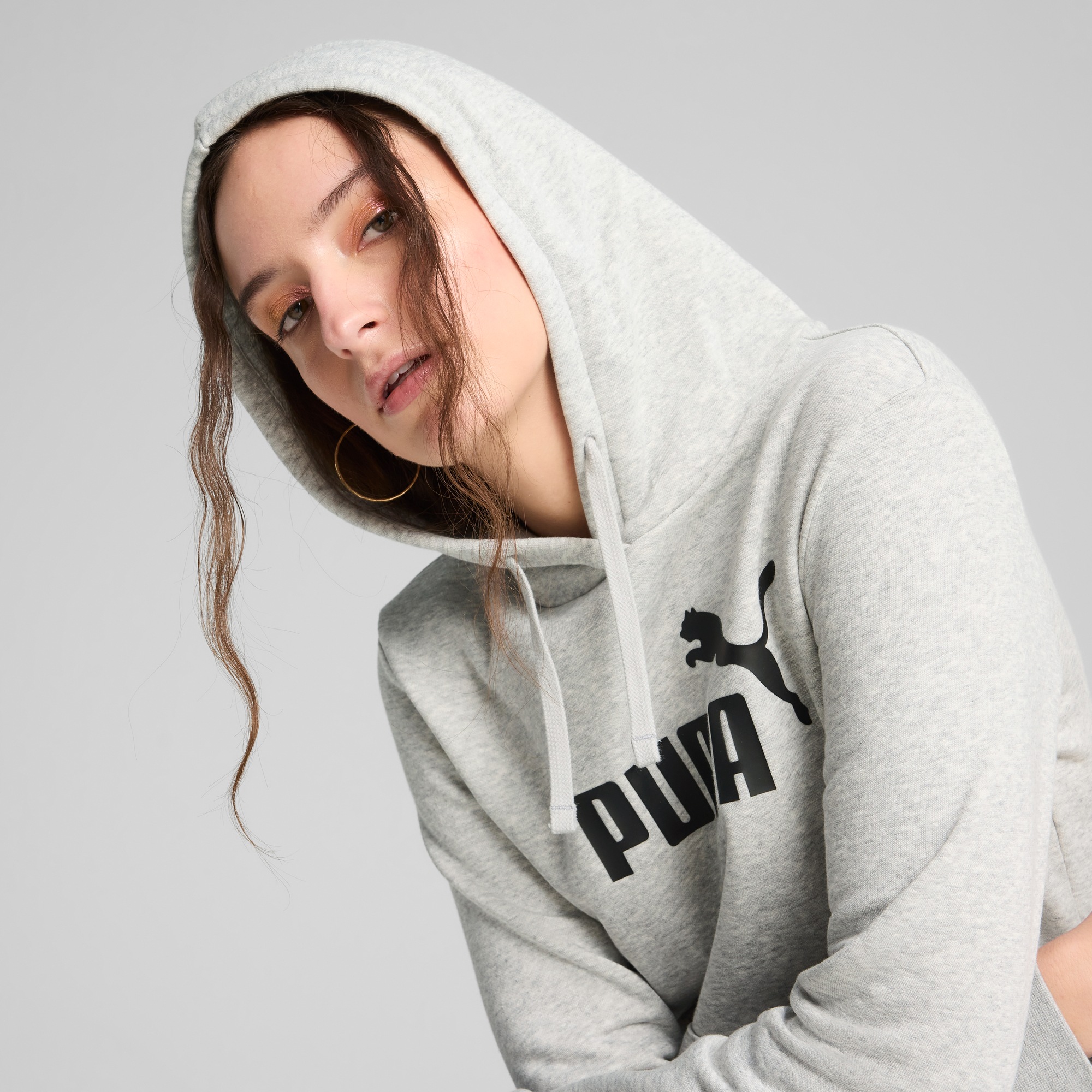 PUMA Kapuzensweatshirt »ESS NO 1 LOGO HOODIE FL«, Regular Fit, mit verstellbarer Kapuze, mit Kängurutasche
