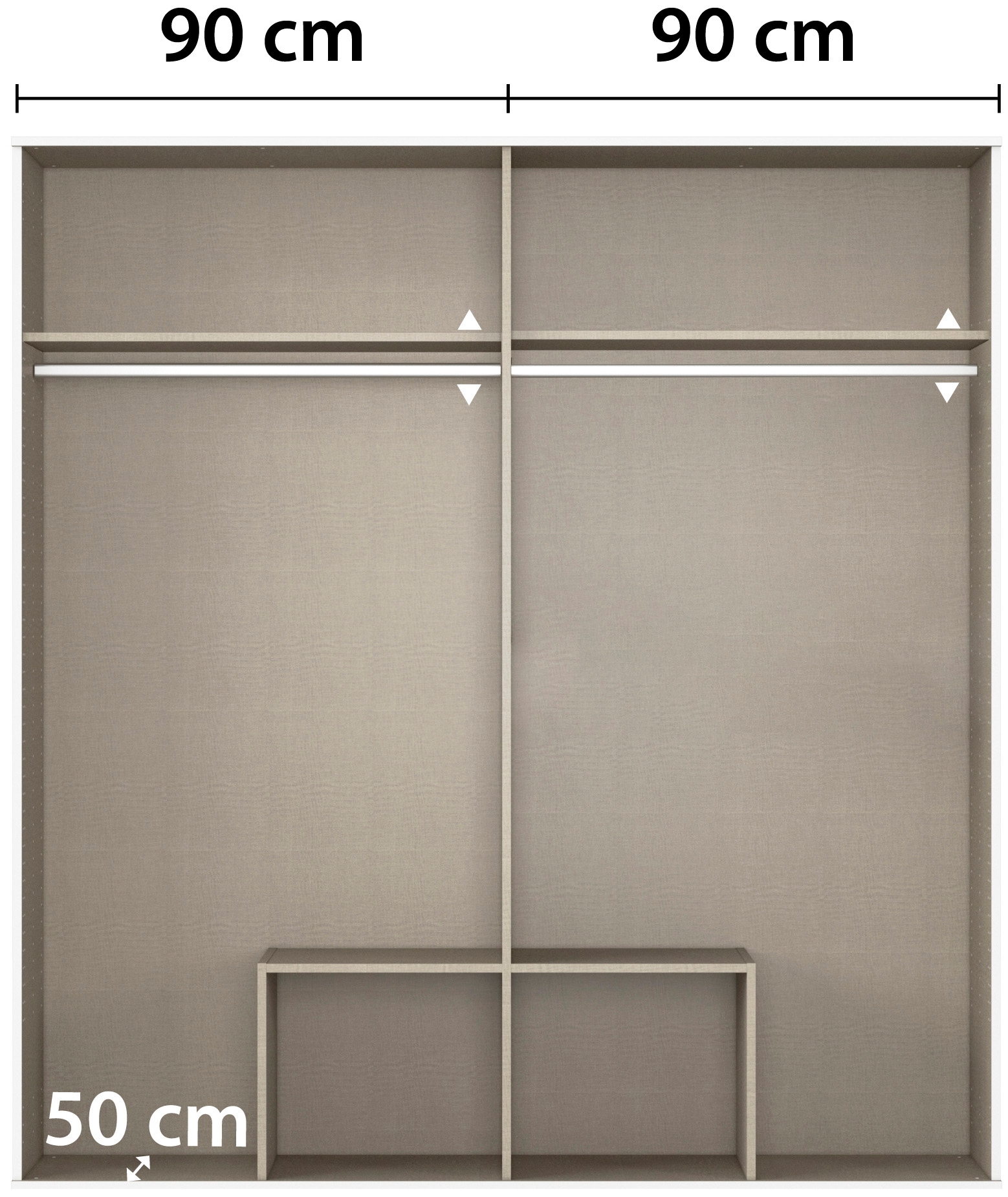 rauch Kleiderschrank »Freising geräumiger Schrank Garderobe Schlafzimmerschrank«, (in 2 Breiten erhältlich TOP ANGEBOT !), mit Griffmulden und Schubkästen OTTO´s Chois TOP PRODUKT
