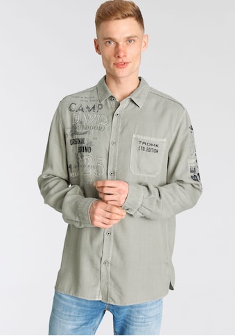 CAMP DAVID Langarmhemd, mit Brusttasche kaufen