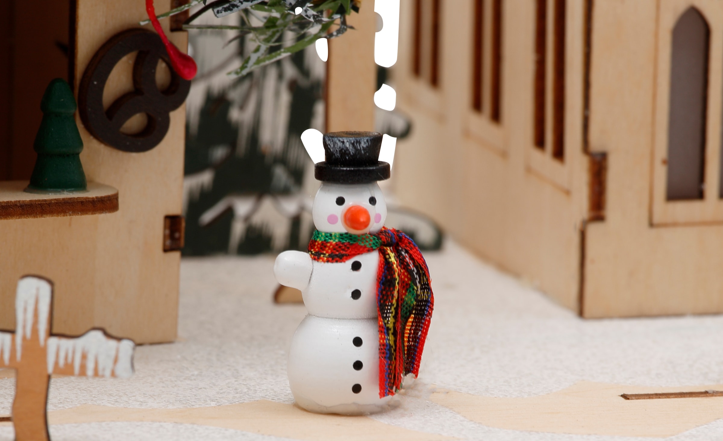 Home affaire Weihnachtsdorf »mit idyllischer aus günstig Winterlandschaft«, Breite online cm LED-Beleuchtung, Holz, kaufen 50 Weihnachtsdeko ca. mit