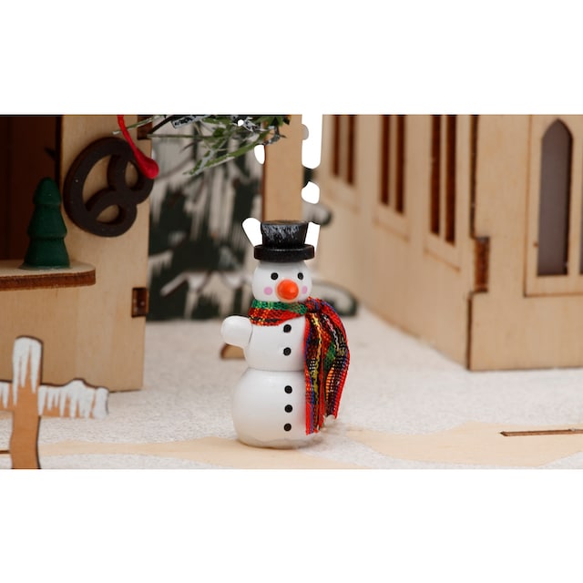 Home affaire Weihnachtsdorf »mit idyllischer Winterlandschaft«,  Weihnachtsdeko aus Holz, mit LED-Beleuchtung, Breite ca. 50 cm günstig  online kaufen