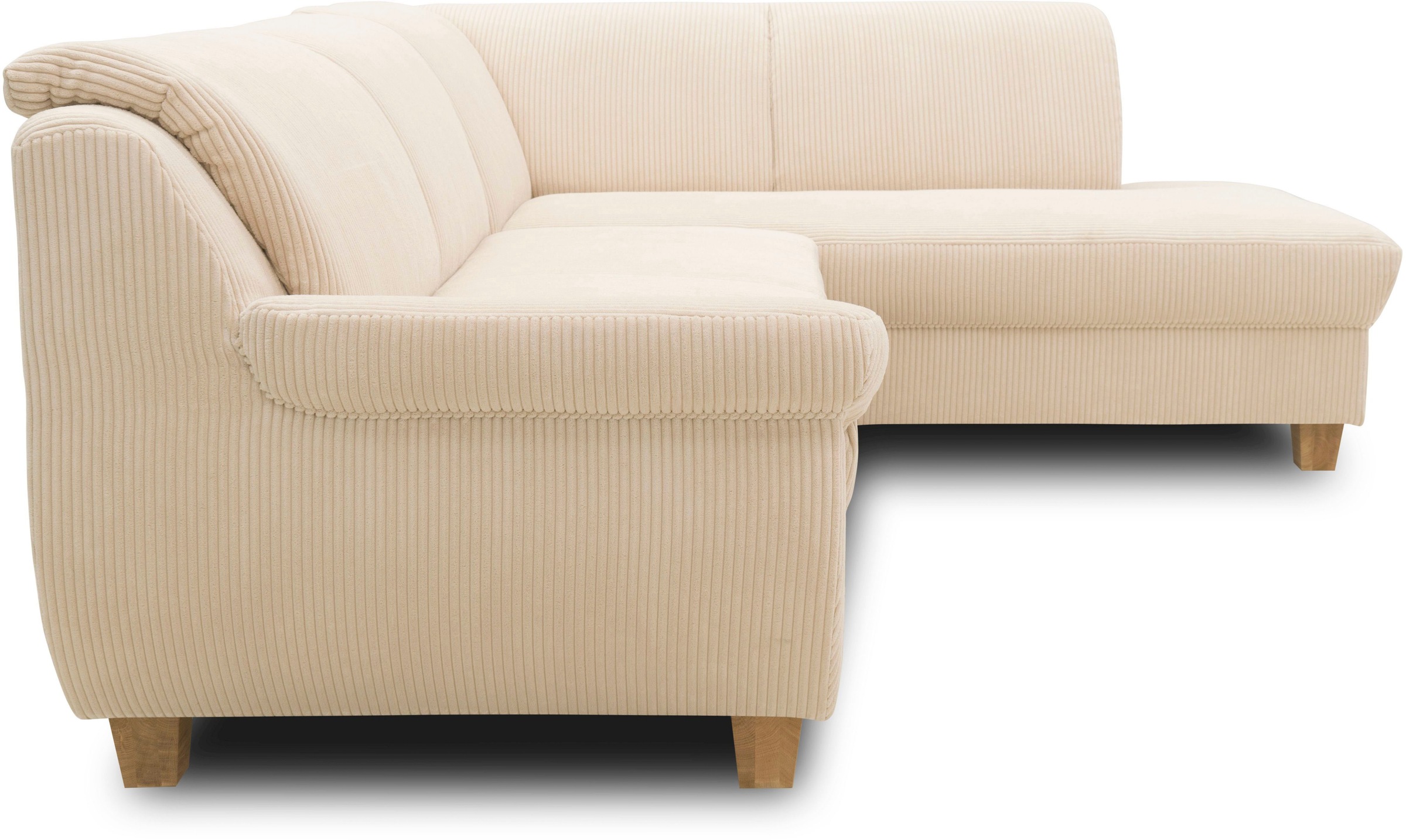 Home affaire Ecksofa »Yesterday zeitlos und elegant, bequeme Armlehnen, L-Form«, wahlweise mit Bettfunktion, auch in Cord