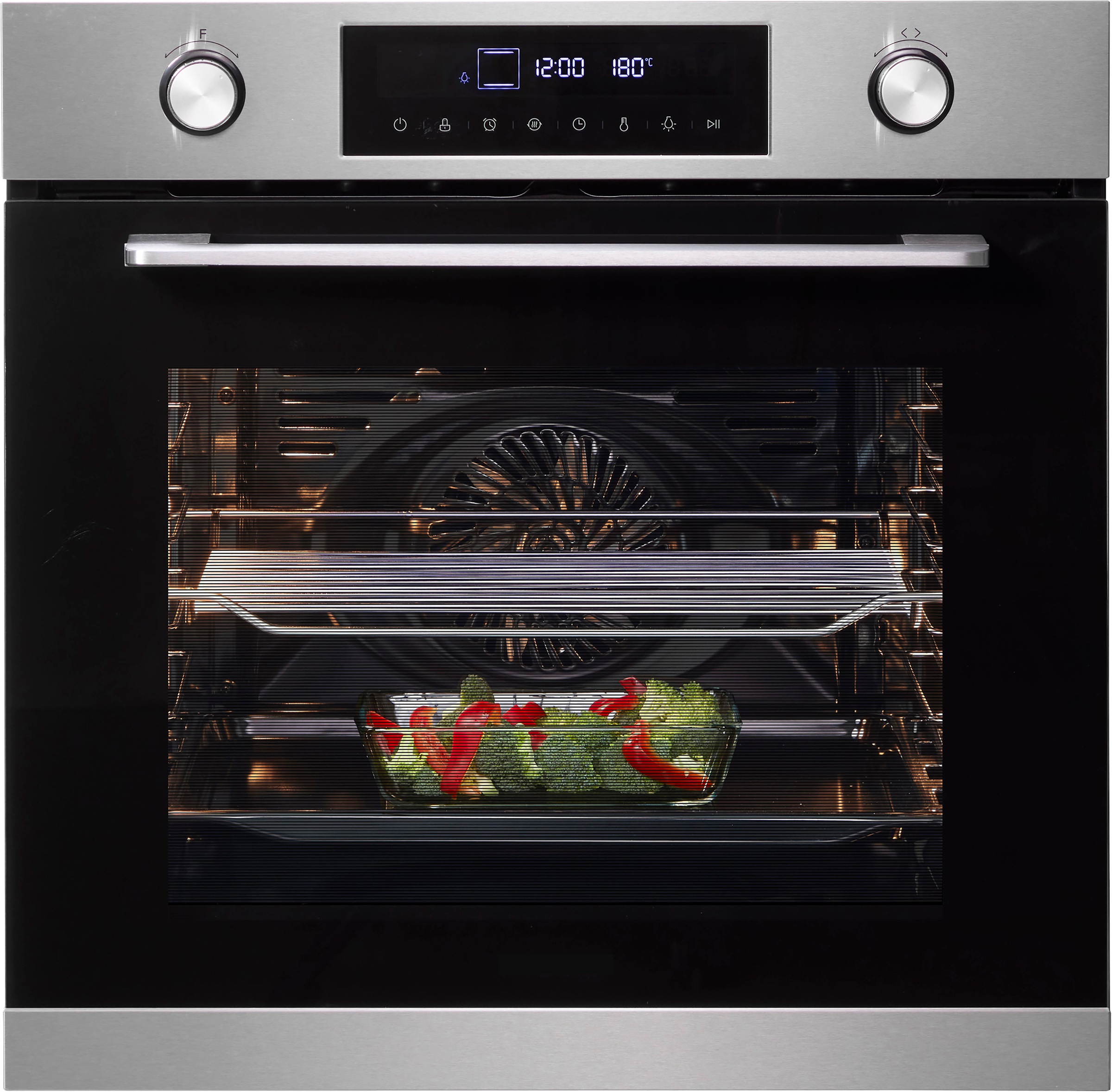 Hanseatic Einbaubackofen »HBO7212A1« mit Aqua-Reinigungsfunktion Auftaufunktion: Bereits zubereitete Gerichte werden schonend aufgetaut