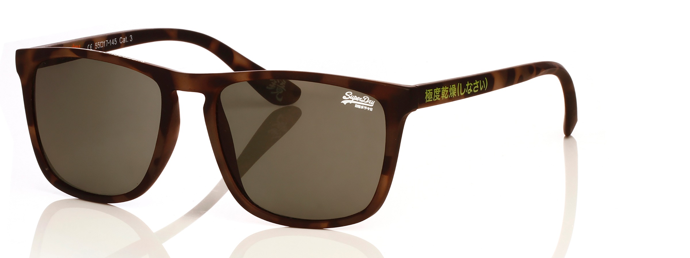 Superdry Men's Rectangle Satin Spotted Havana Green Shockwave in Brown
