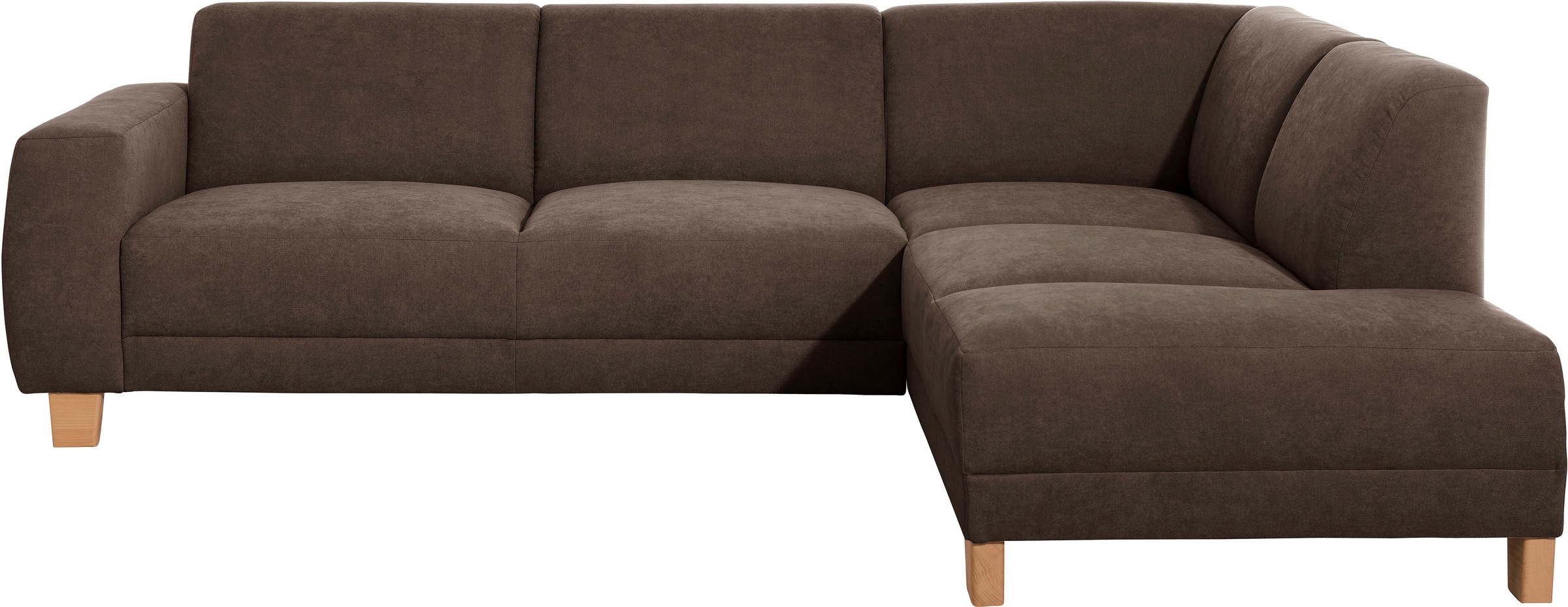 Max Winzer® Ecksofa »Blackpool modern, mittlere Sitzhärte mit hochwertiger Schaumpolsterung«, Lounge-Charakter durch niedrigen, leicht gewölbten Rücken
