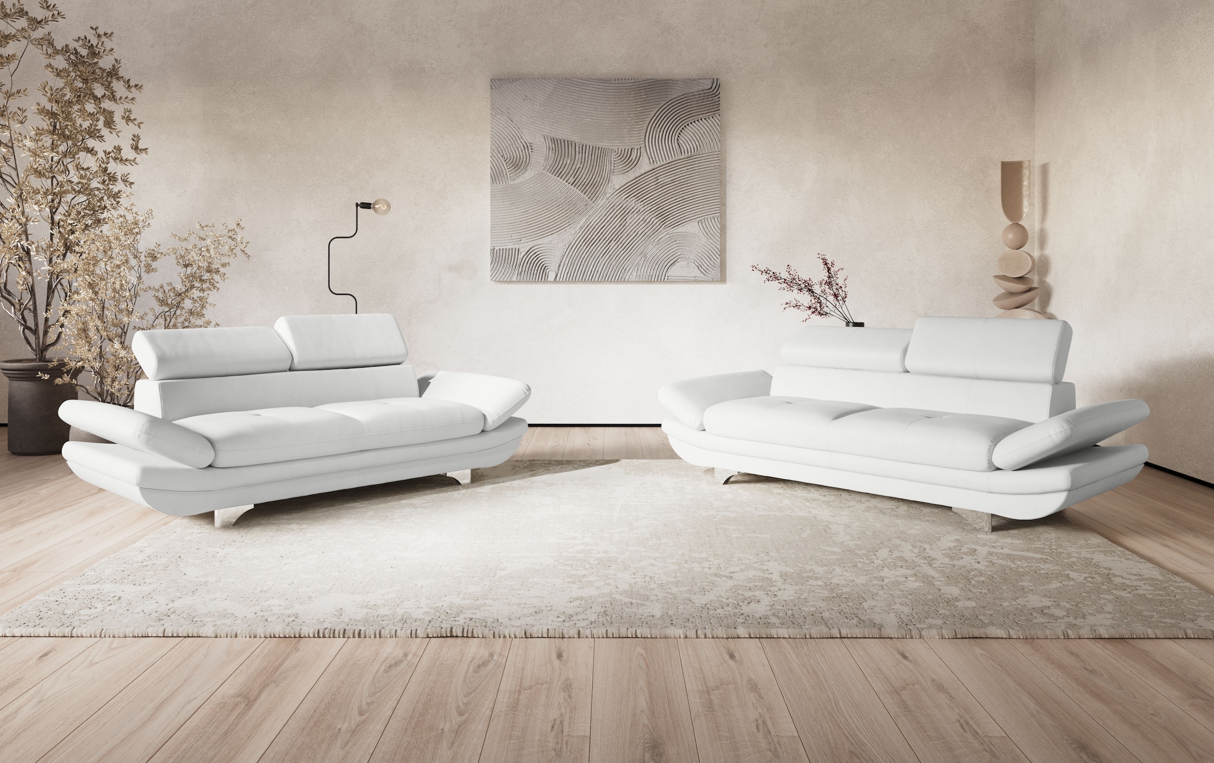 COTTA 3-Sitzer »Enterprise«, Big-Sofa, mit Armteilverstellung & Kopfteilverstellung
