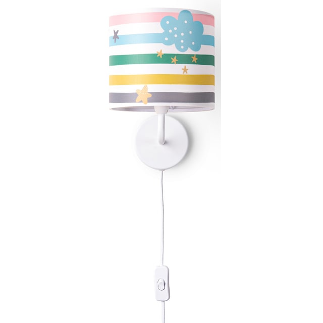 Paco Home Wandleuchte »Tweet 462«, 1 flammig-flammig, Lampe Kinderzimmer  Stecker âˆ…18cm Streifen Regenbogen Bunt E14 online kaufen | mit 3 Jahren  XXL Garantie