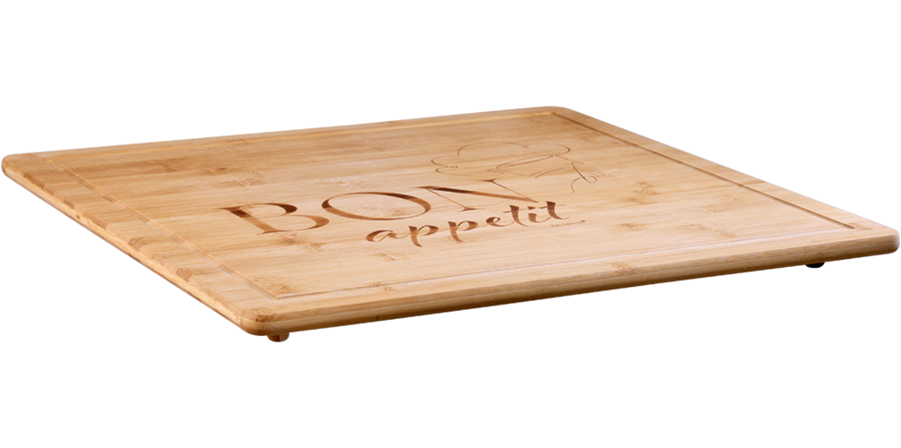 KESPER® Herdblende-/Abdeckplatte »Herdabdeckplatte, Bon appetit, Bambus« mit vier Bambusfüßen