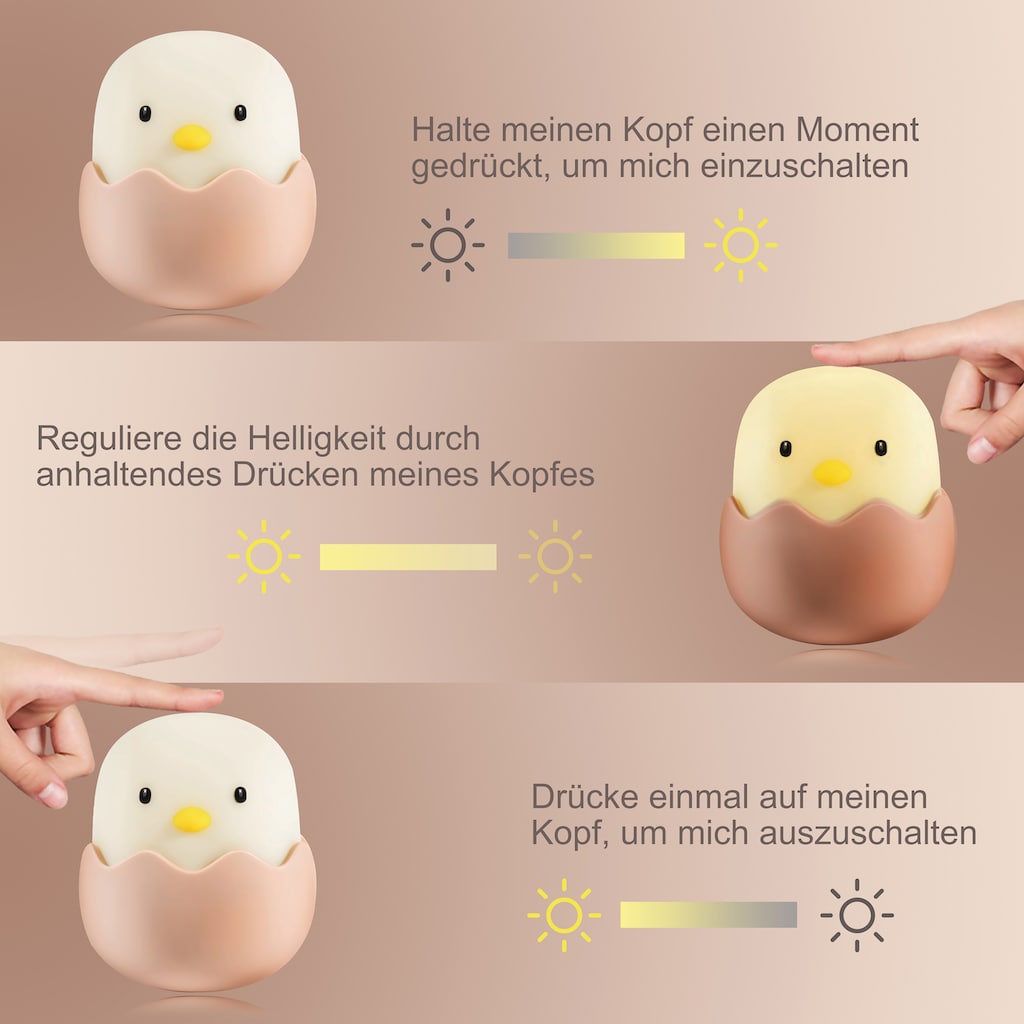 niermann LED Nachtlicht »Eggy Egg«, 1 flammig-flammig