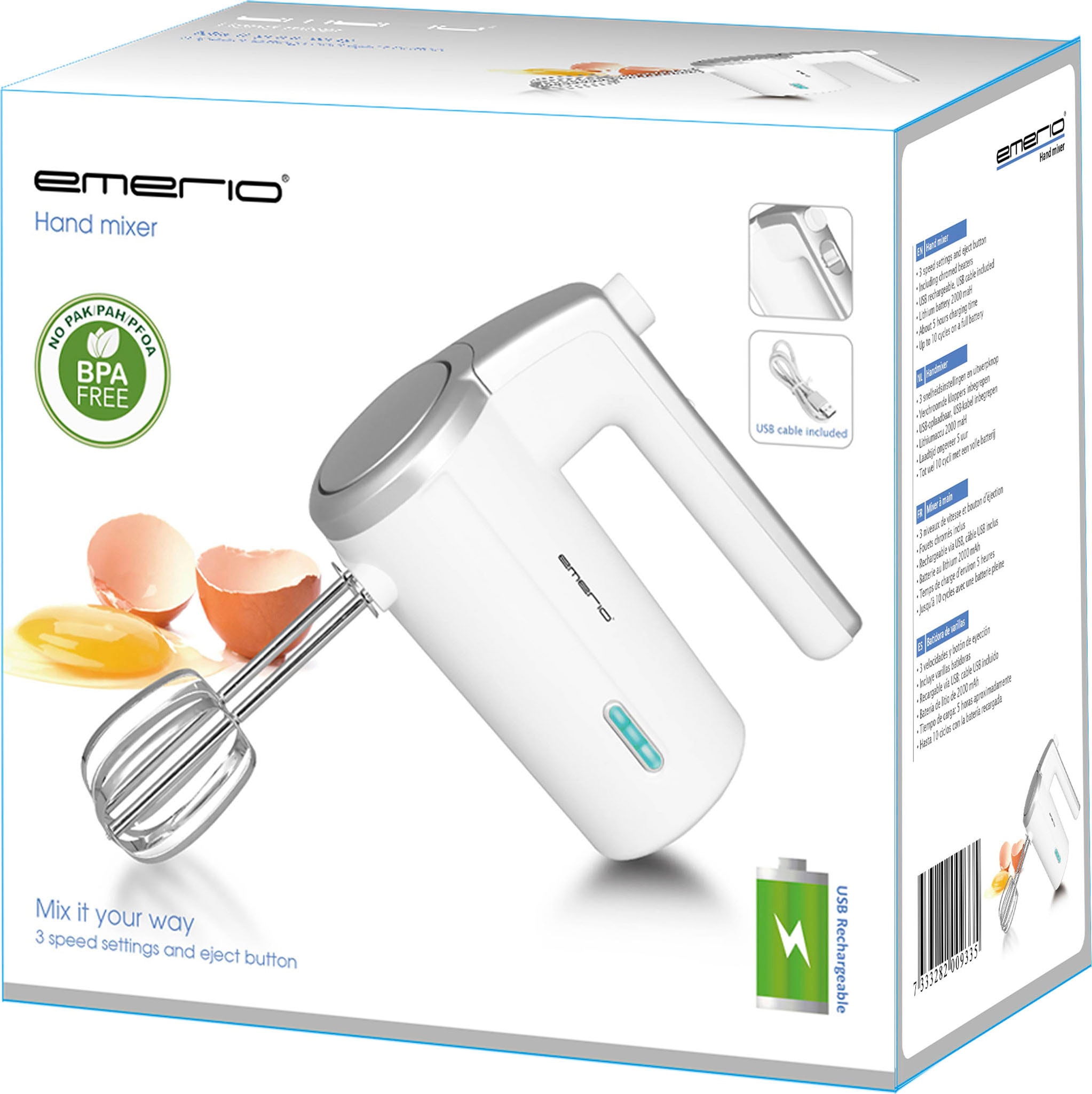 Emerio Handmixer »HM-126681 Akku«, 80 W