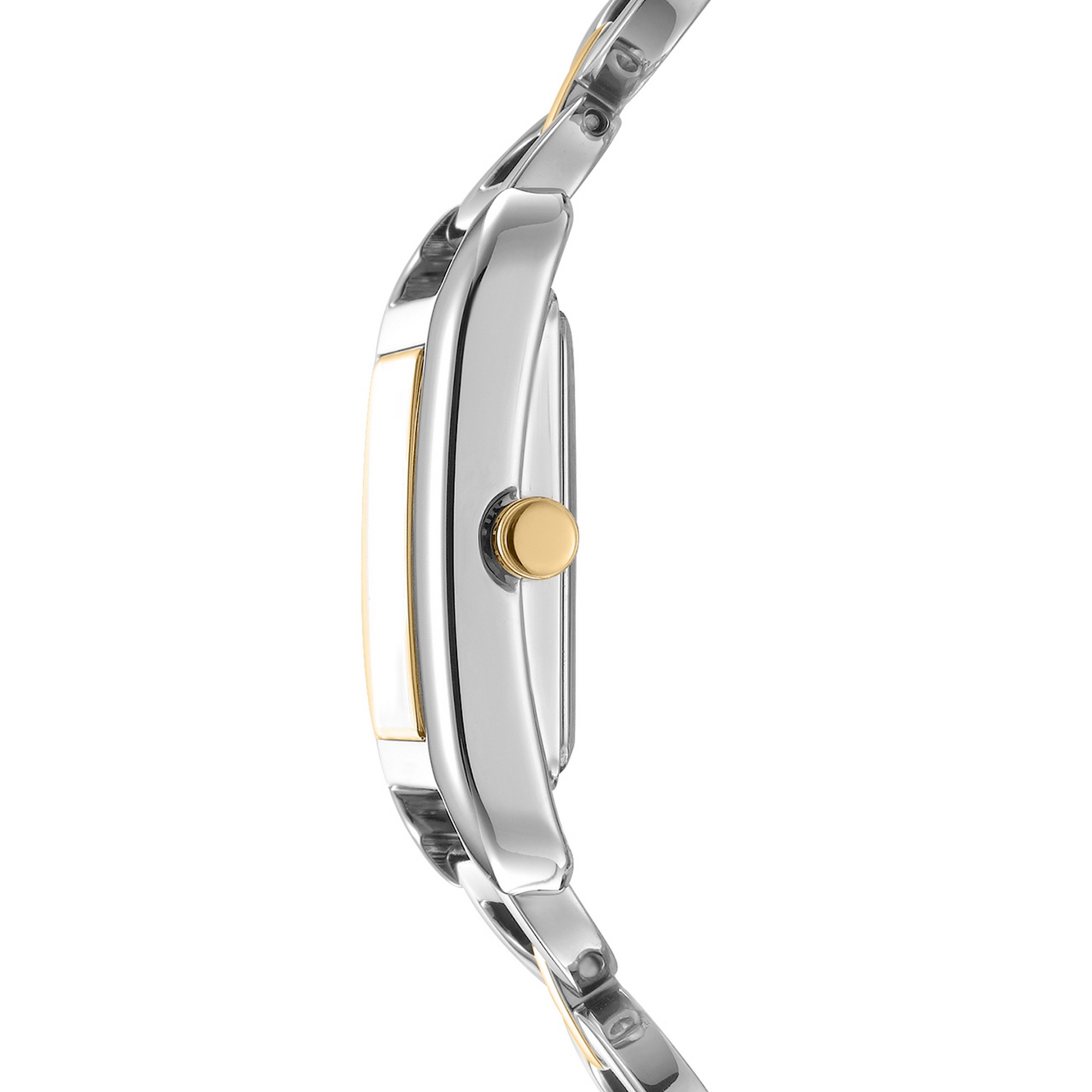 DKNY Quarzuhr »Open Link square Watch« Armbanduhr, Damenuhr, Edelstahlarmband, analog