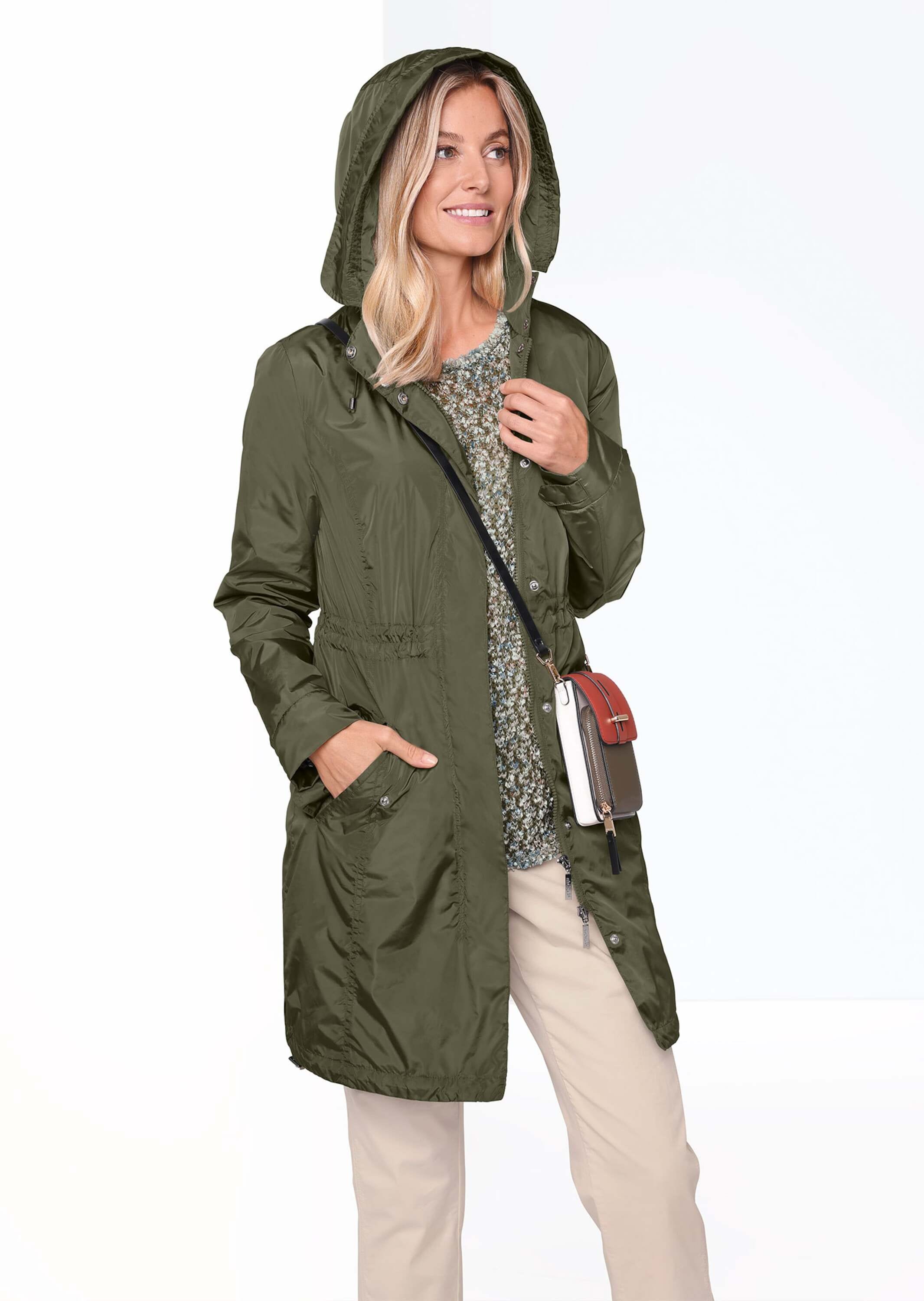 GOLDNER Kurzjacke »Kurzgröße Trendiger leichter Regen Parka aus funktionalem Material«