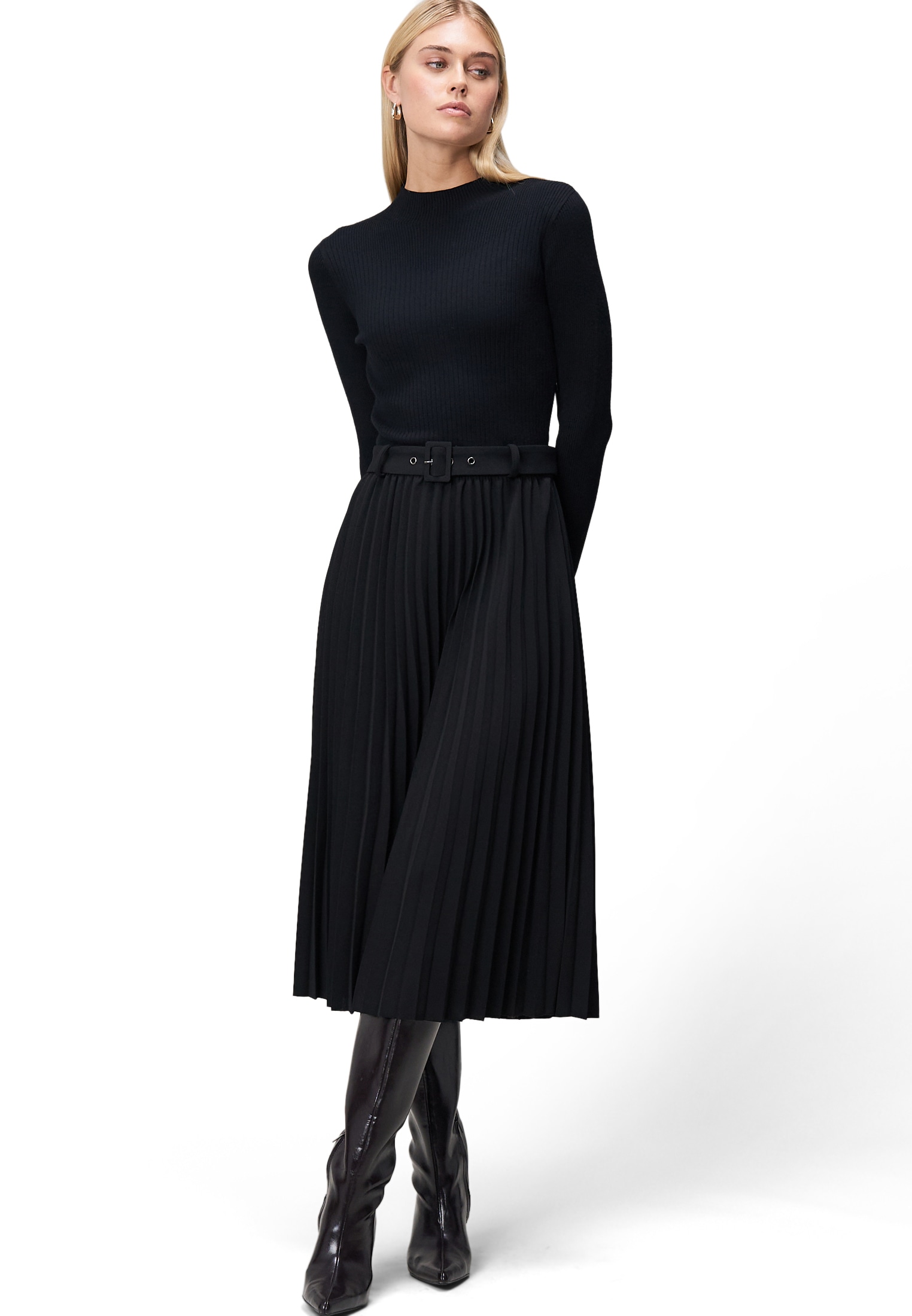 Zero Strickkleid »Strickkleid mit Faltenrock«