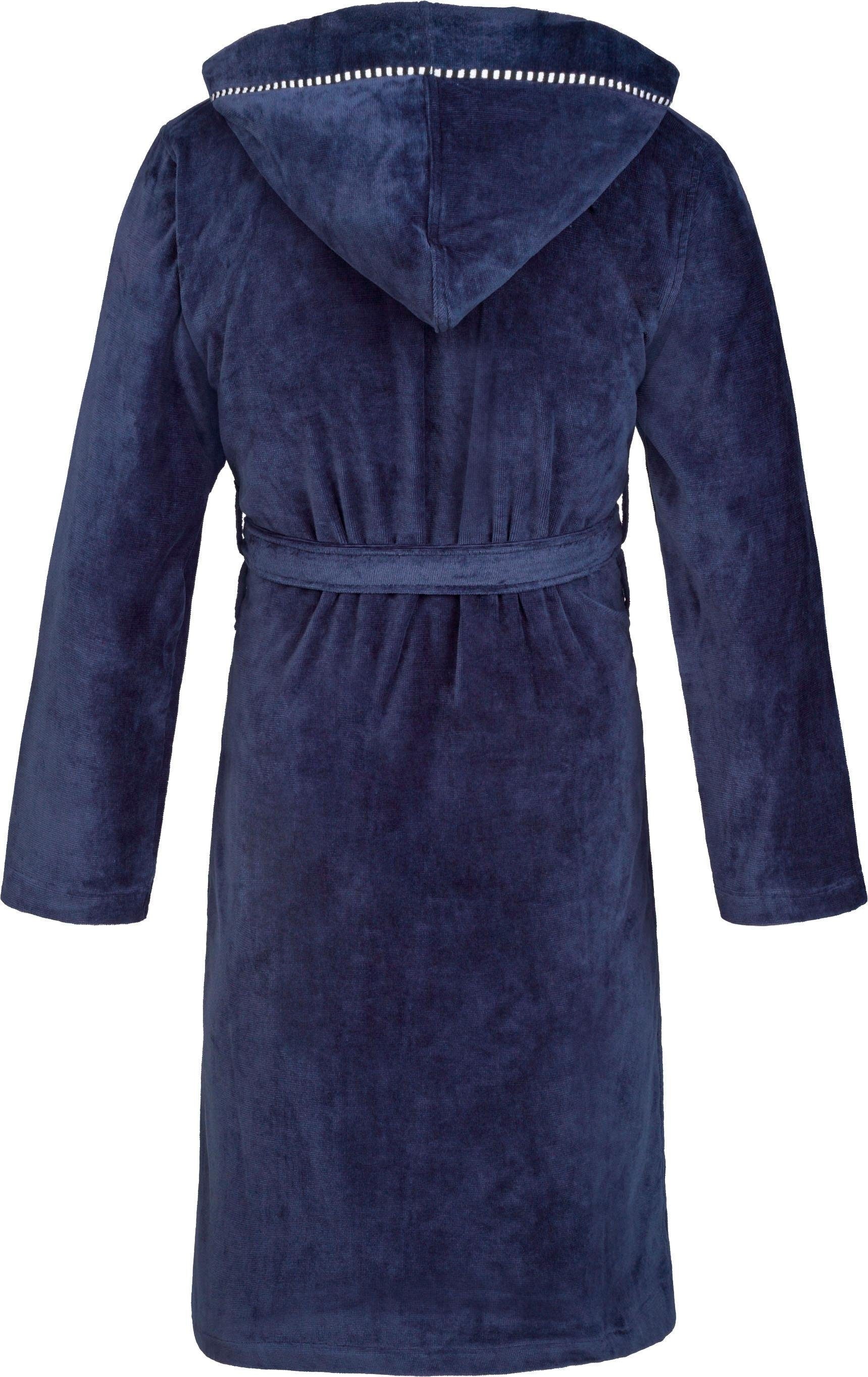 Esprit Unisex-Bademantel »Box, ideal für Sauna & Spa, Hotelbademantel, Morgenmantel«, (1 St., mit Gürtel), mit Kapuze