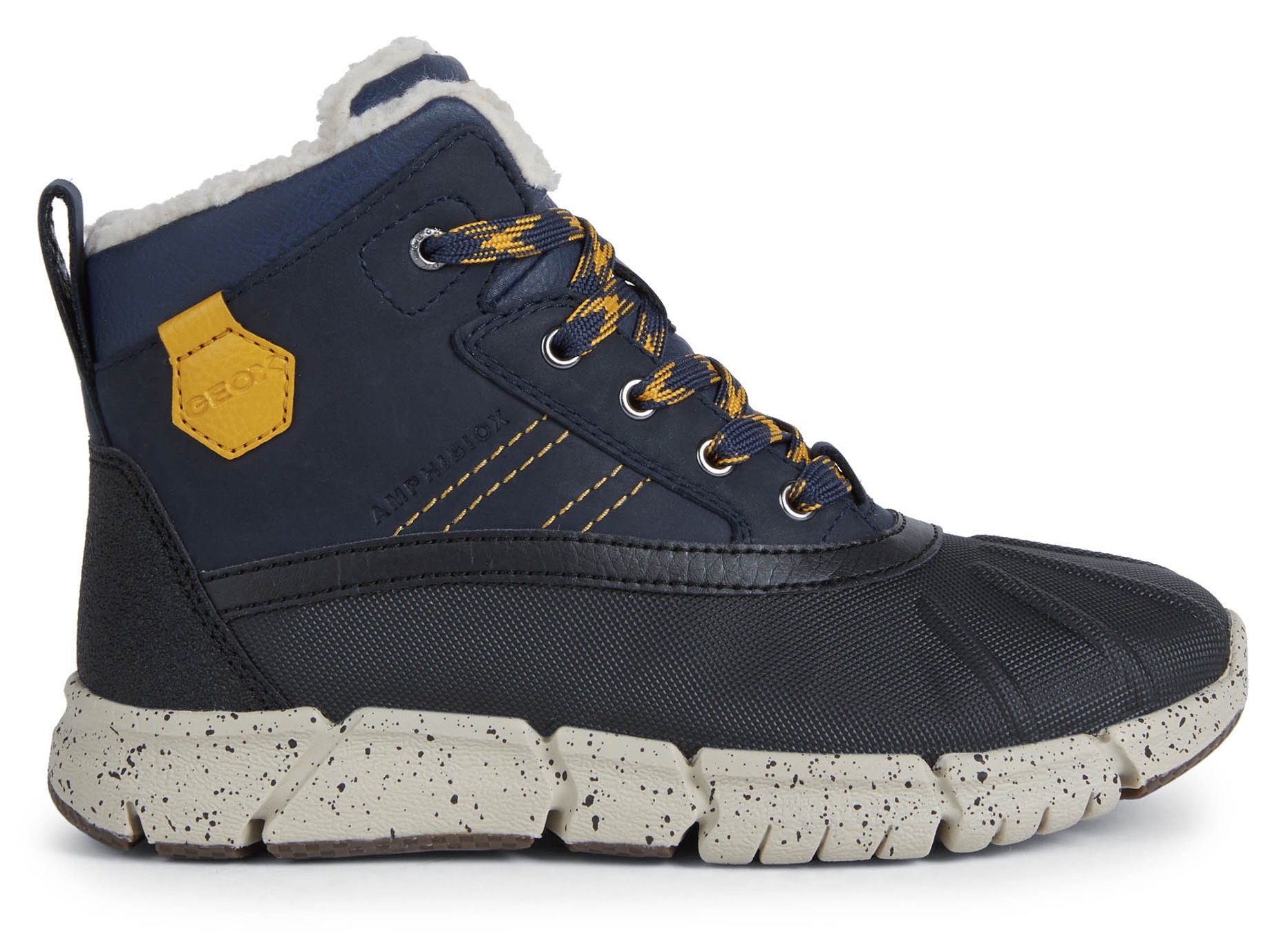 Geox Winterboots »J FLEXYPER BOY B ABX«, Schnürstiefel, Matsch Schuh mit gesprenkelter Laufsohle