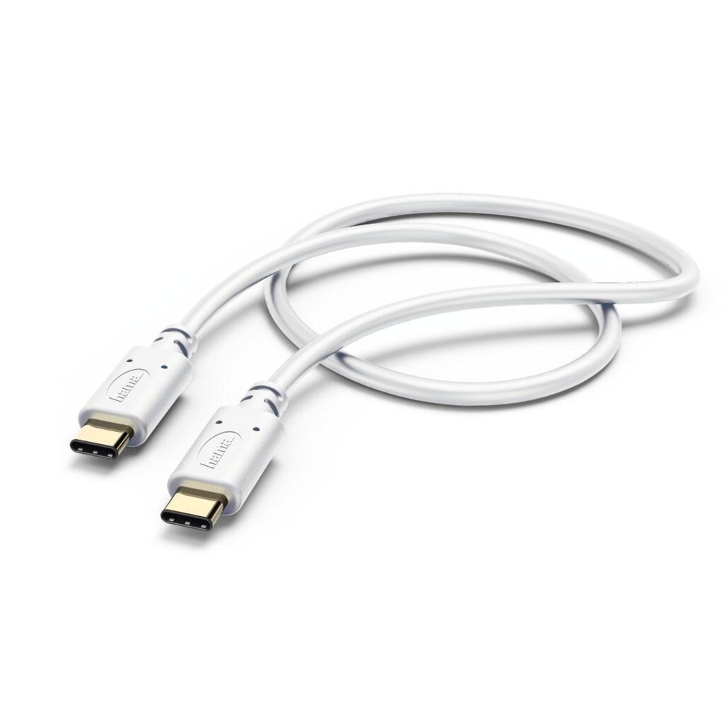 Hama USB-Kabel »Lade-/Datenkabel, USB Type-C-USB Type-C, 1,5 m, Weiß, vergoldet«, USB-C, 150 cm