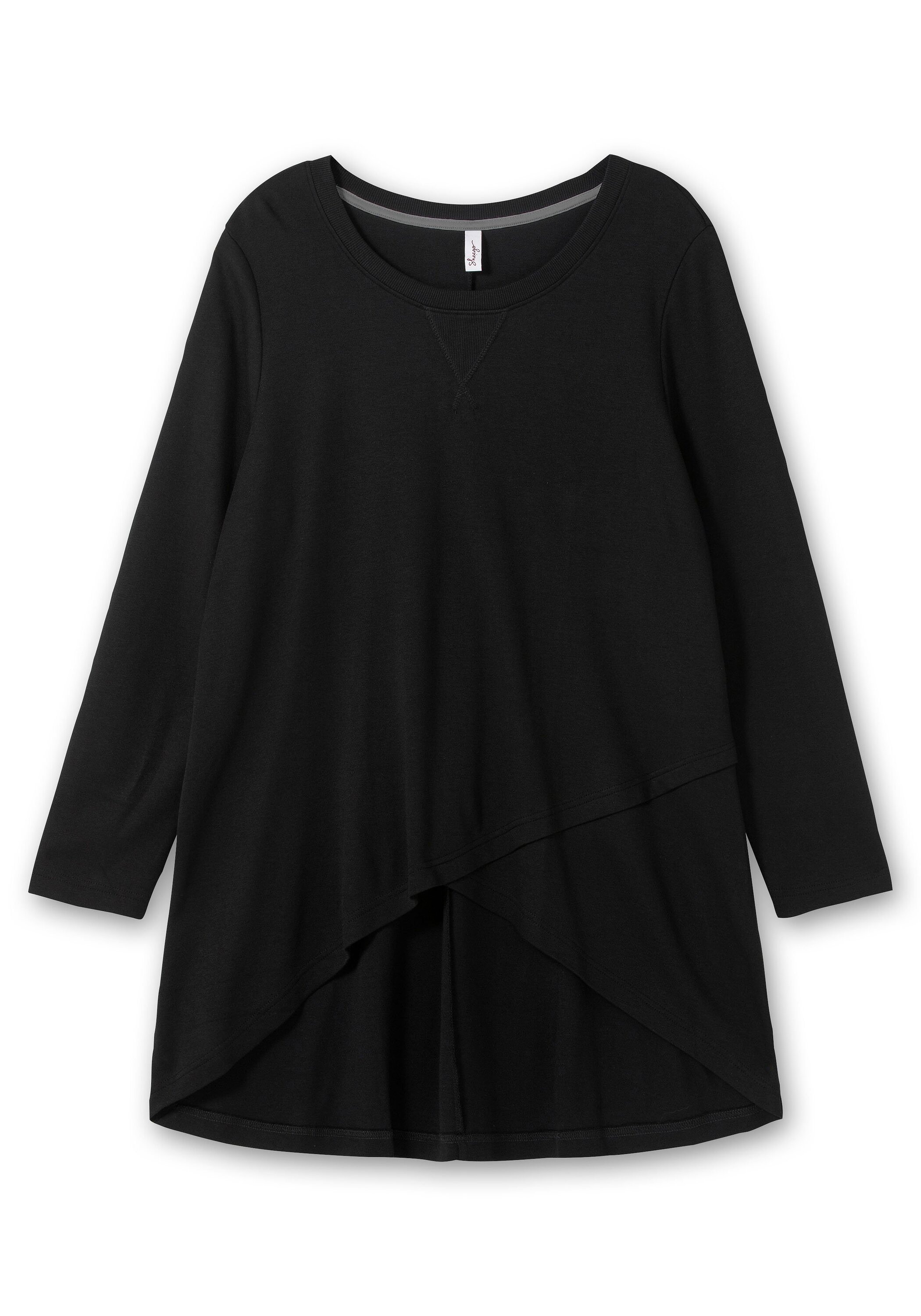 Sheego Longshirt »Longshirt in Wickeloptik, in leichter A-Linie«