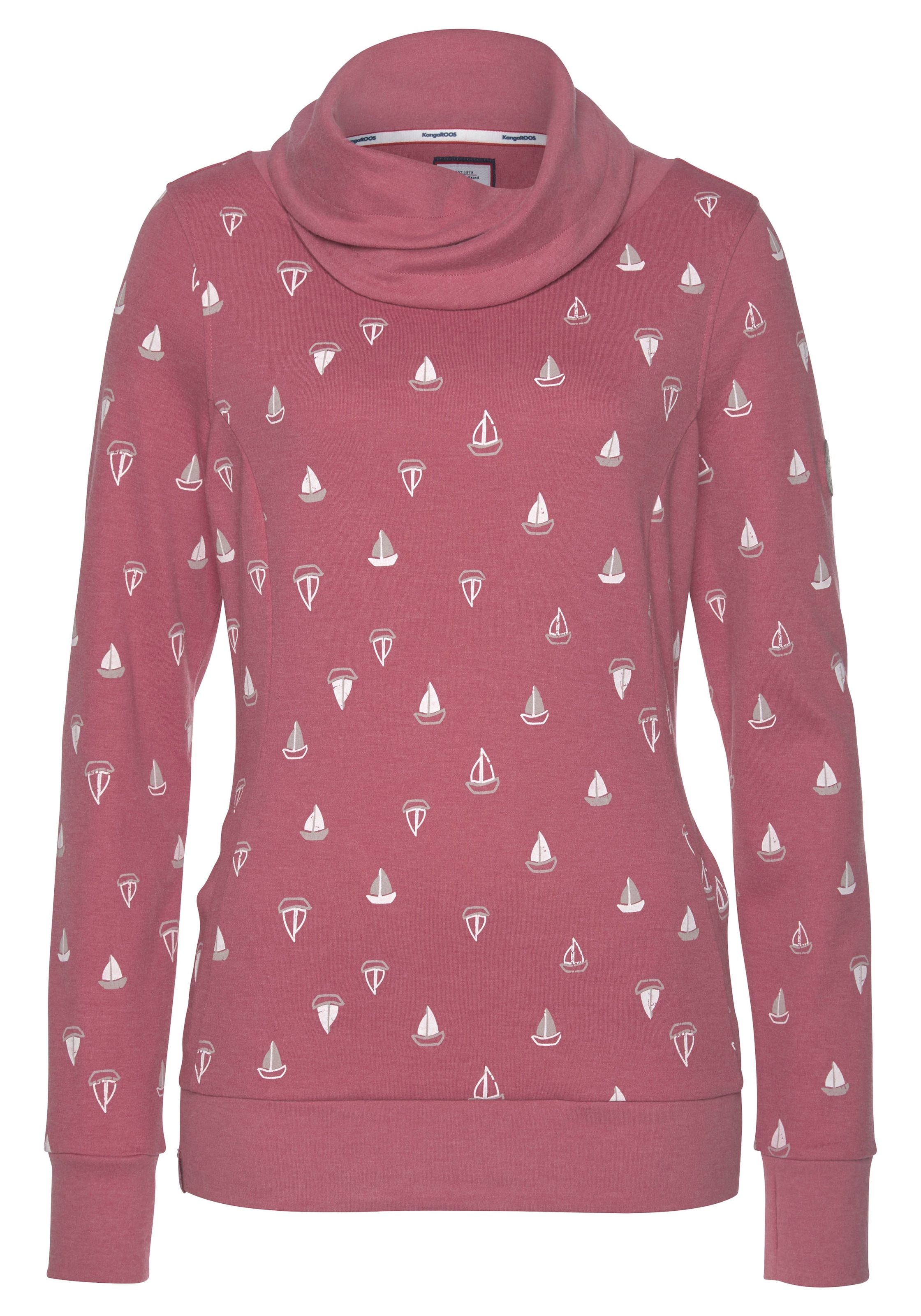 KangaROOS Sweatshirt, mit wärmendem Schlauchkragen und Allover-Print bei ♕