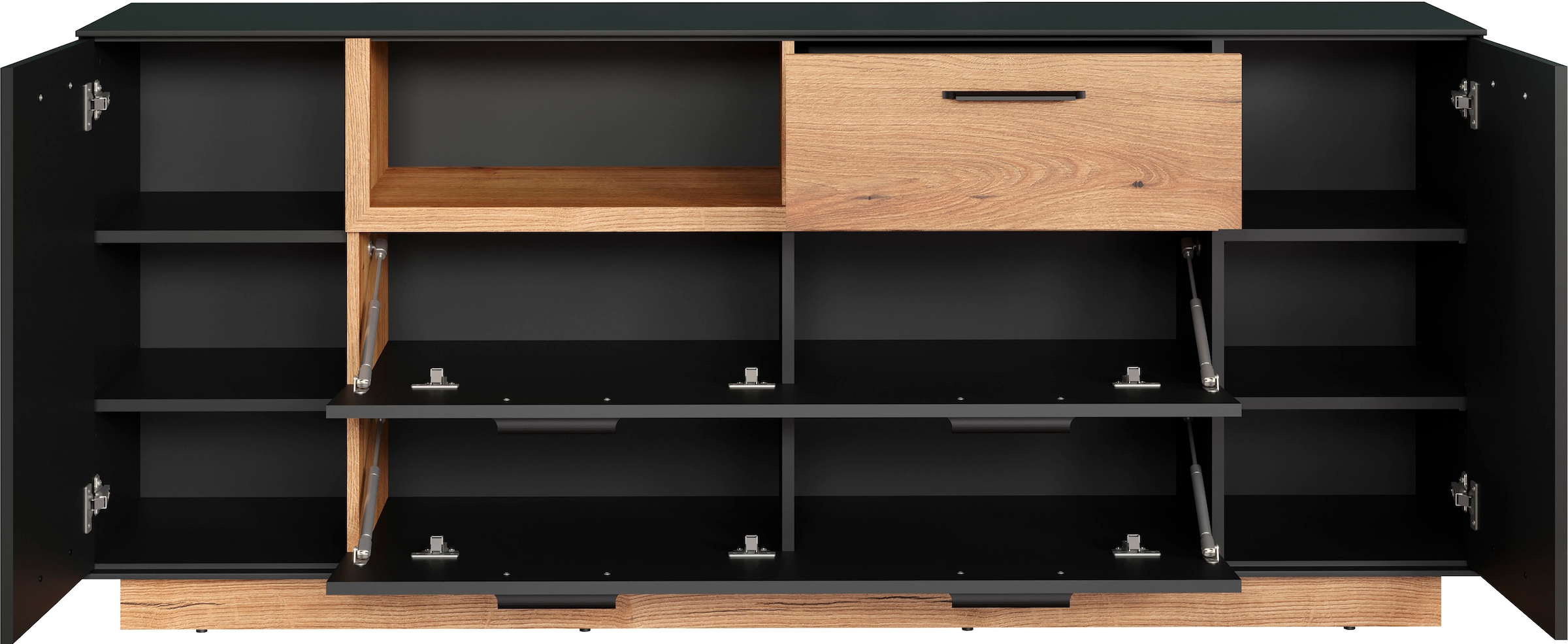 INOSIGN TV-Bank »Premont«, (1 St.), Eleganter, zweifarbiger TV-Schrank - Lowboard mit Soft-Close