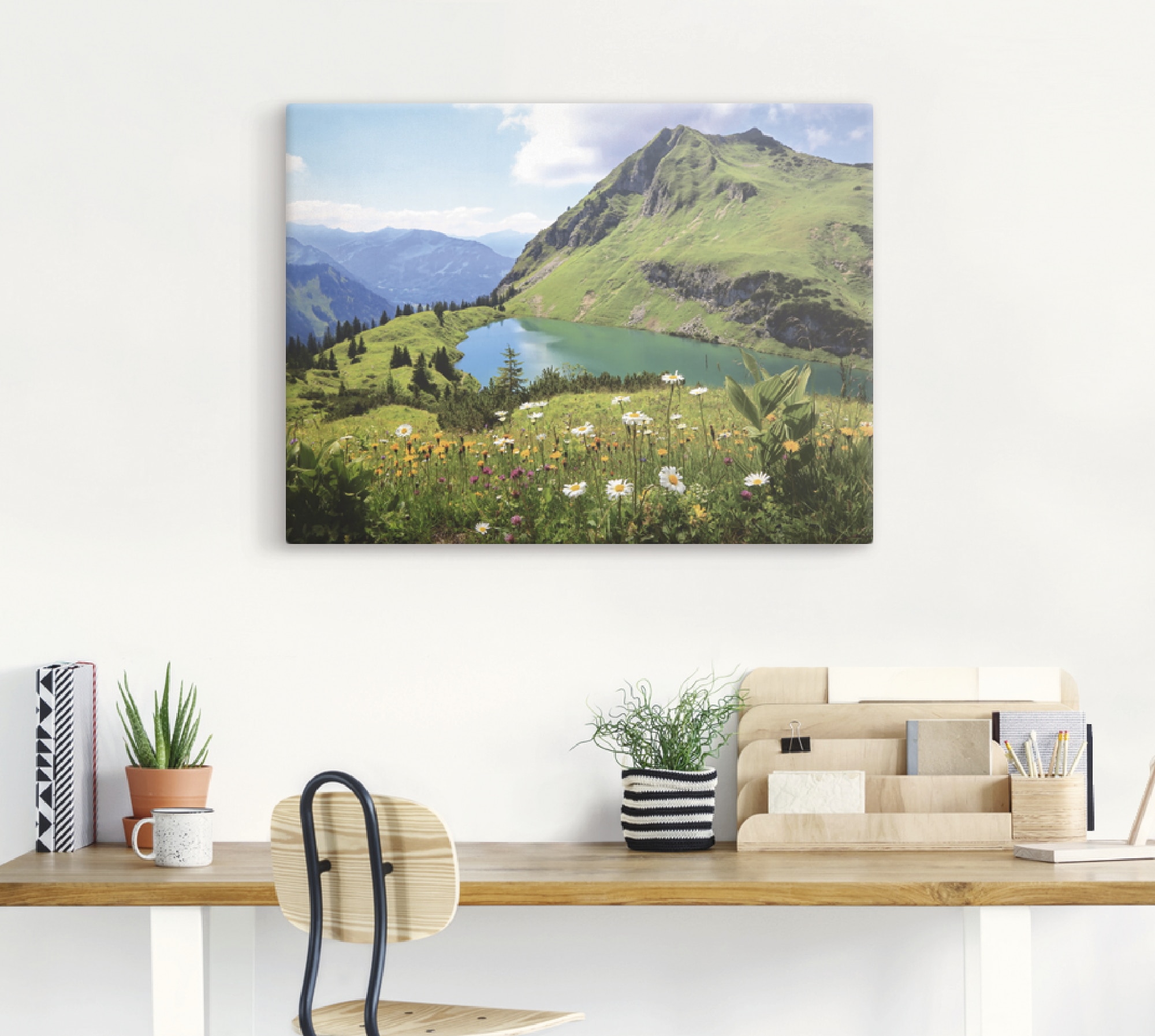 Artland Leinwandbild »Seealpsee« Berge 1 Stk. tlg. auf Holzrahmen gespannt