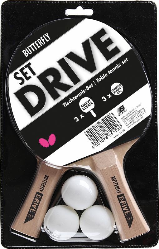 Tischtennisschläger »DRIVE«, (Set, 5 tlg., mit Bällen)