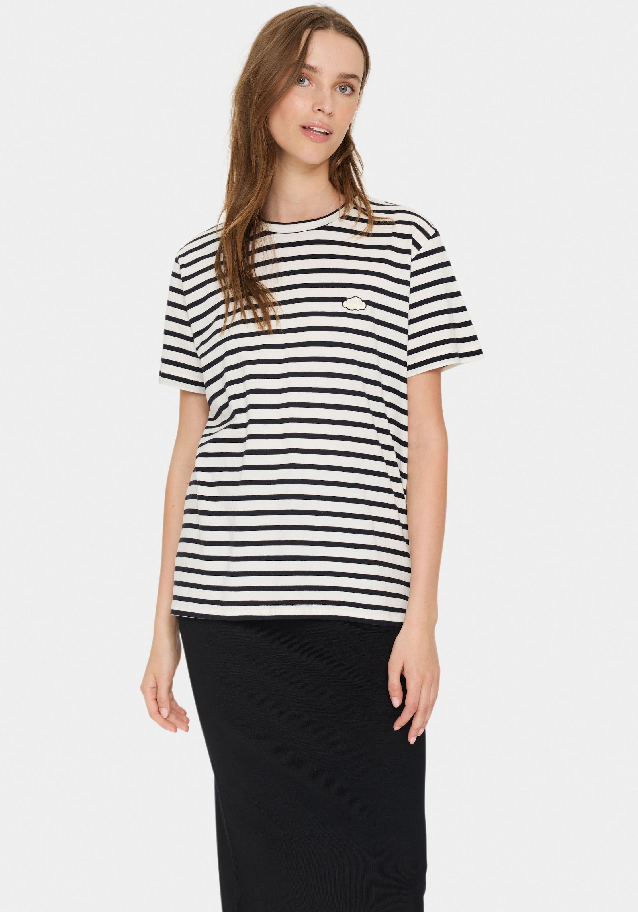 Saint Tropez T-Shirt »GanikaSZ T-Shirt«, mit kleiner Stickerei