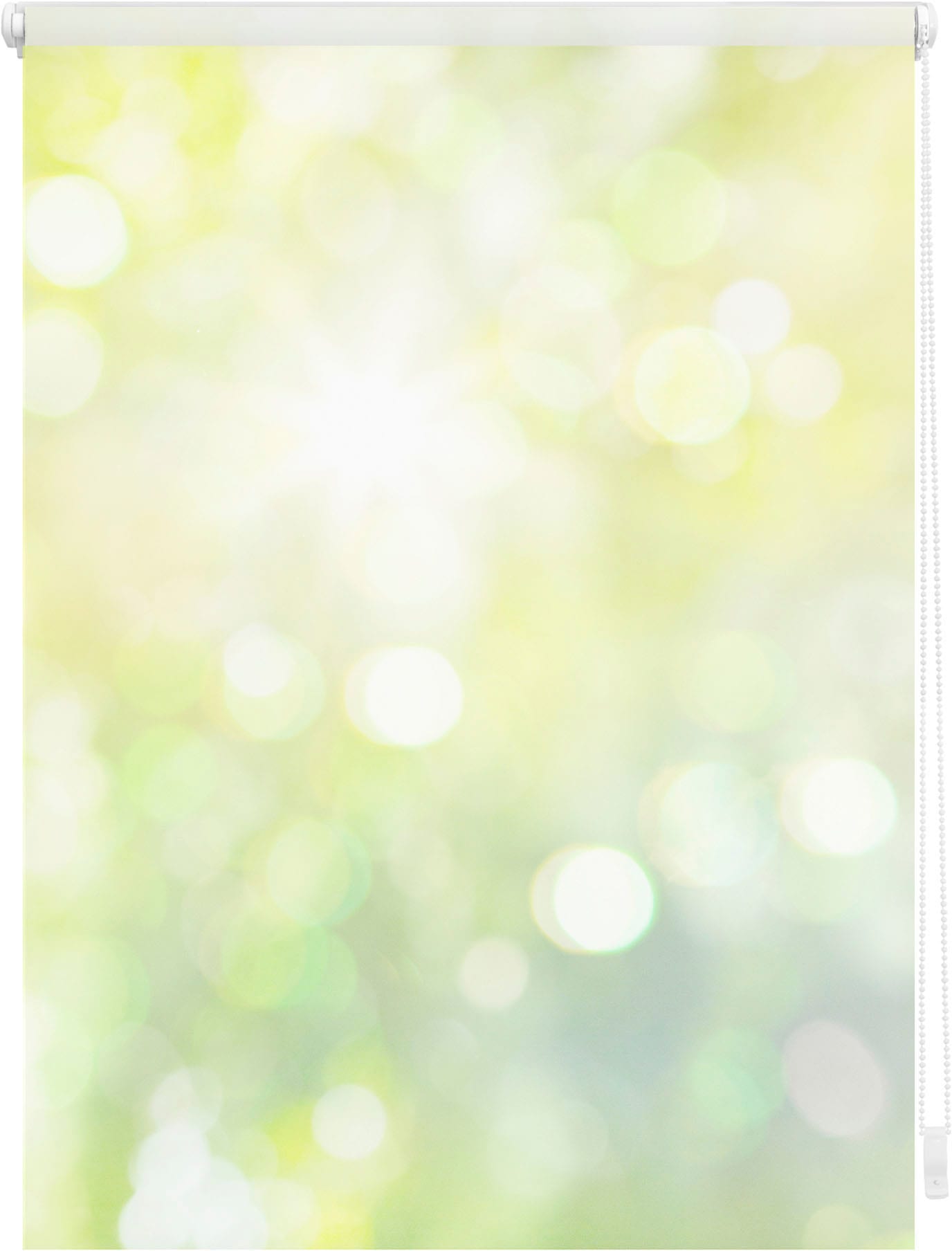 LICHTBLICK ORIGINAL Seitenzugrollo »Rollo Klemmfix, ohne Bohren, Verdunkelung, Lichtspiel - Grün Gelb« verdunkelnd Verdunkelung | energiesparend freihängend