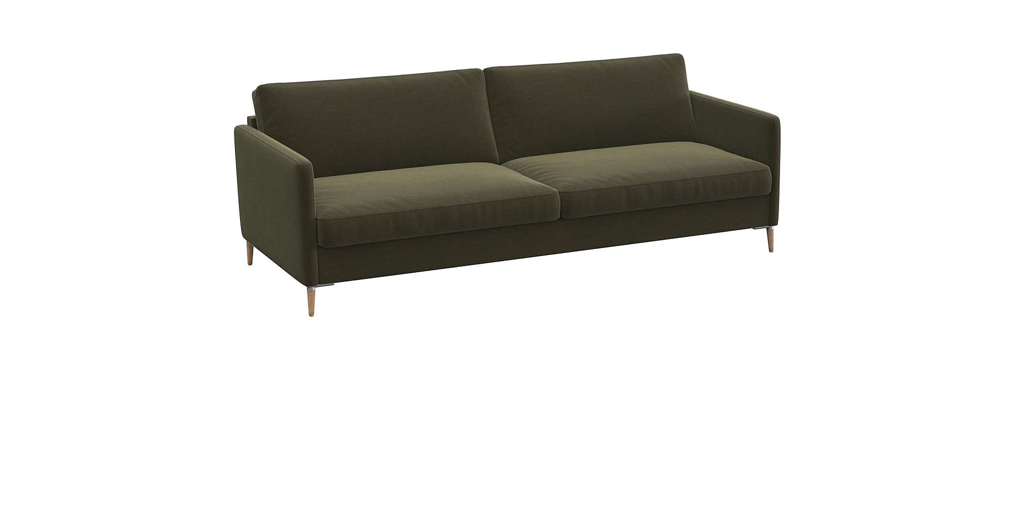 FLEXLUX 3-Sitzer »Fiore, super Sitzkomfort durch Kaltschaum im Sitz«, schmale Armlehnen, Füße Alu+ Eiche