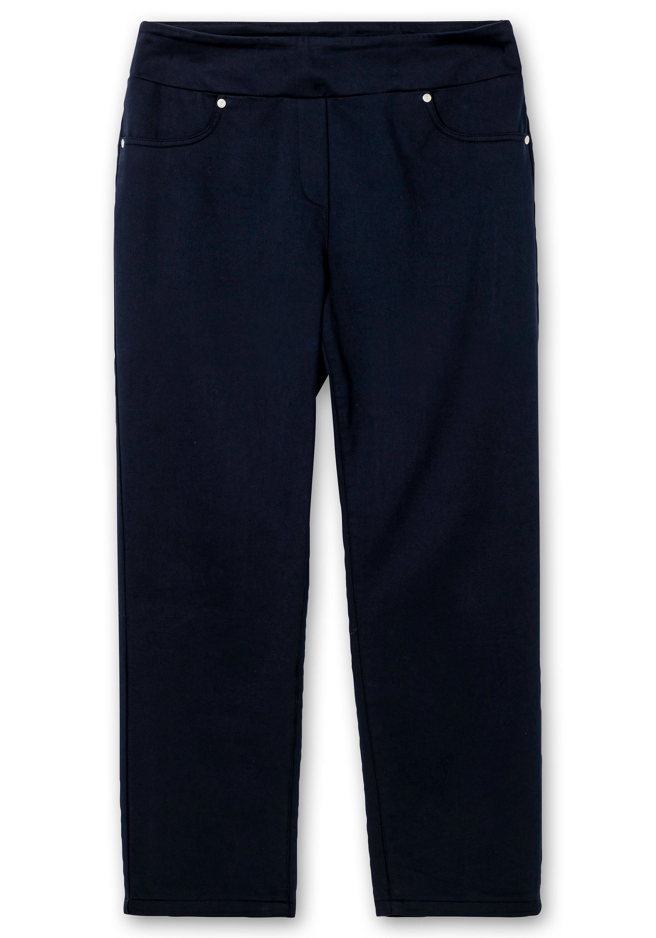 Sheego Schlupfhose »7/8-Hose aus elastischem Baumwoll-Mix«