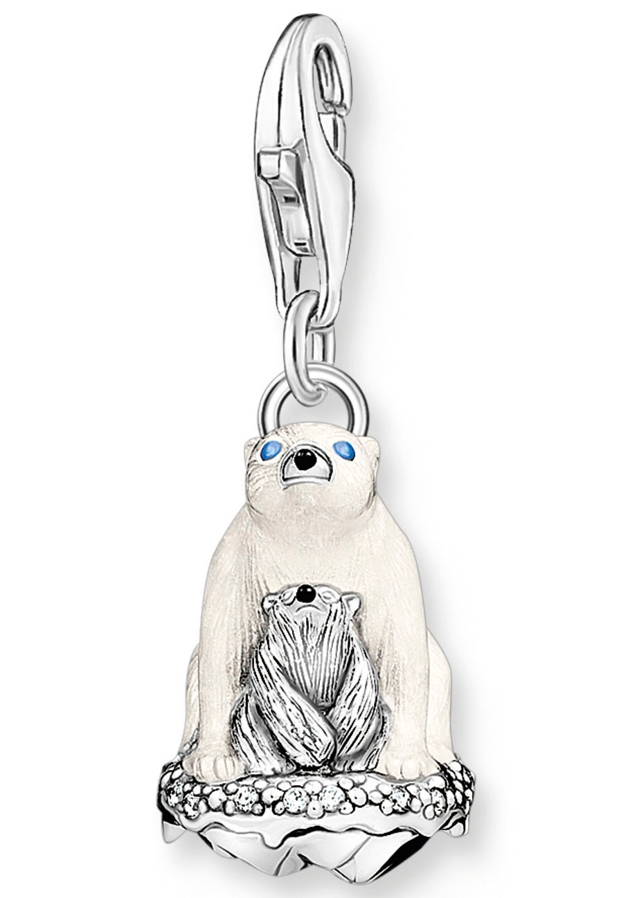 THOMAS SABO Charm-Einhänger »Eisbären« mit Zirkonia (synth.)