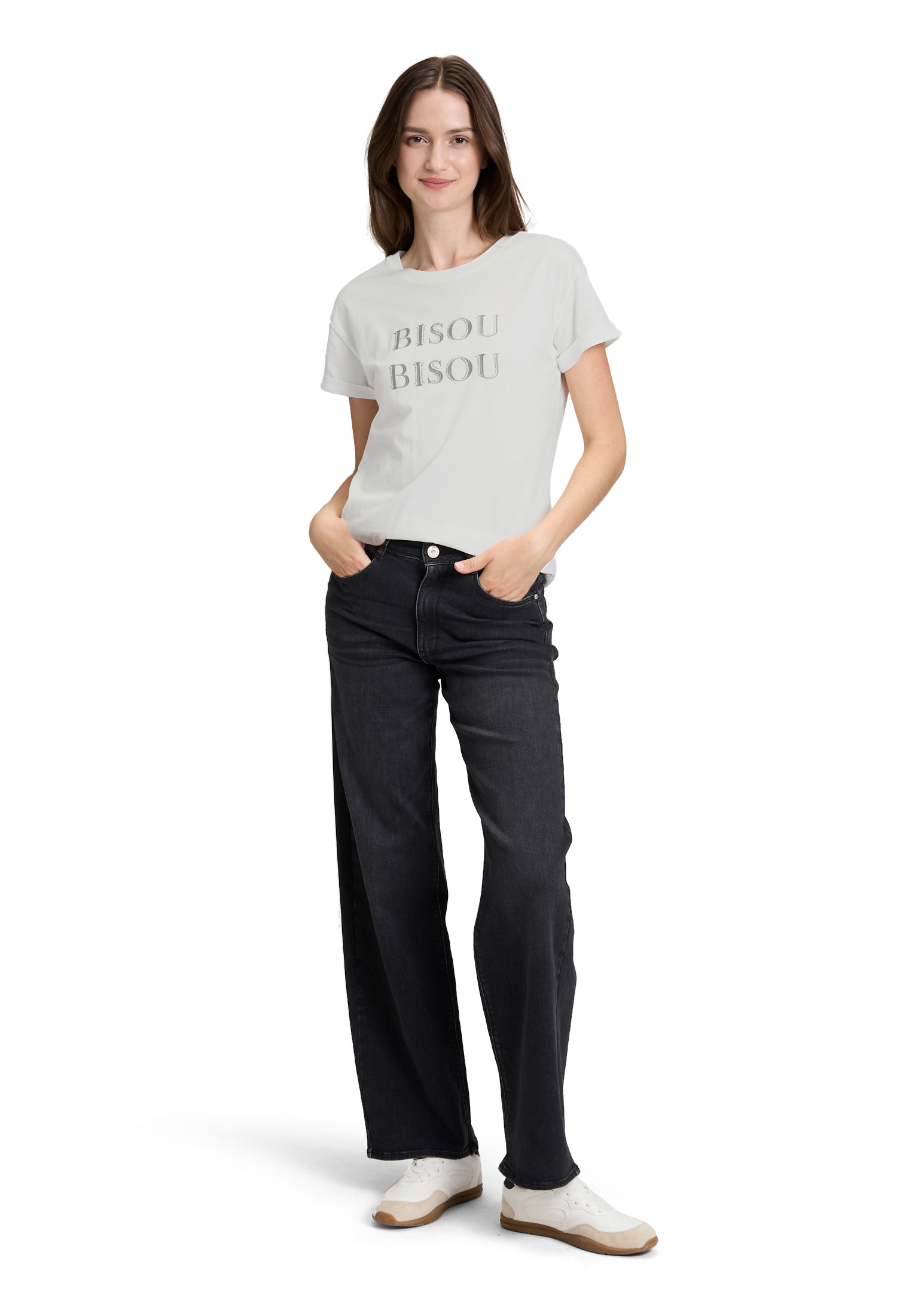 Betty&Co Langarmshirt »Casual-Shirt mit Stickerei«