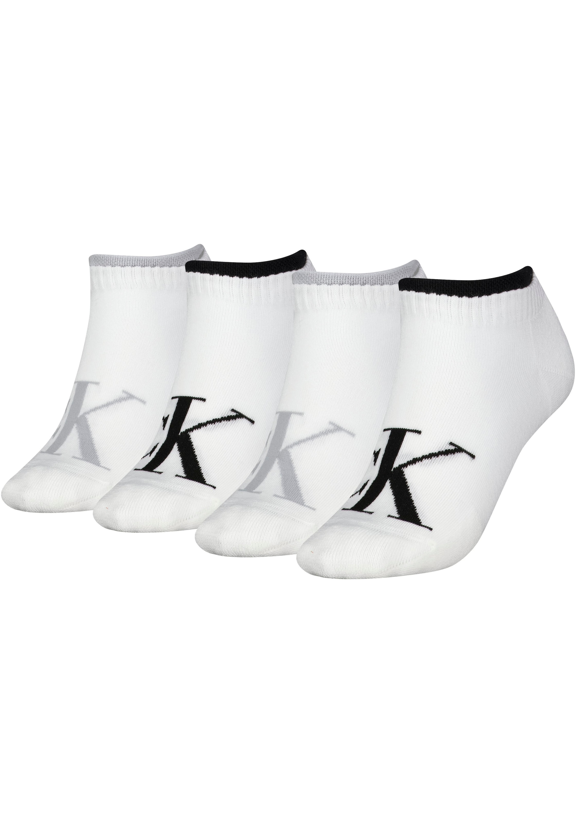 Sneakersocken »CKJ WOMEN SNEAKER 4P LOGO«, (Packung, 4 Paar), mit Logostickerei