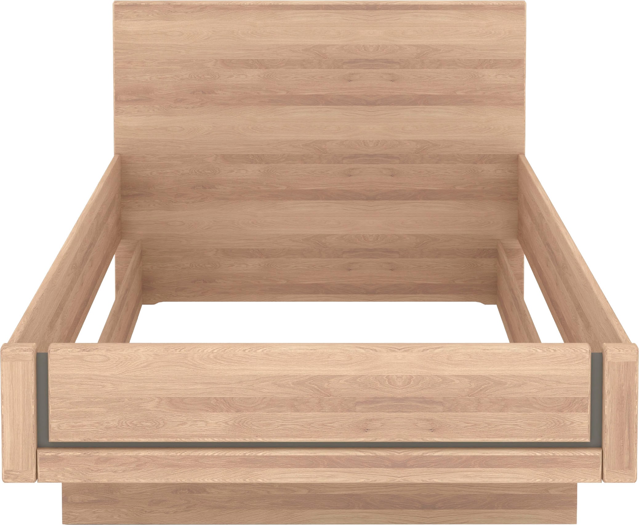 Musterring Holzbett »Sorrent, Bettgestell, Bettrahmen, teilmassiv Eiche«, (MADE IN GERMANY), Eiche teilmassiv, Liegehöhenverstellung, in schwebender Optik