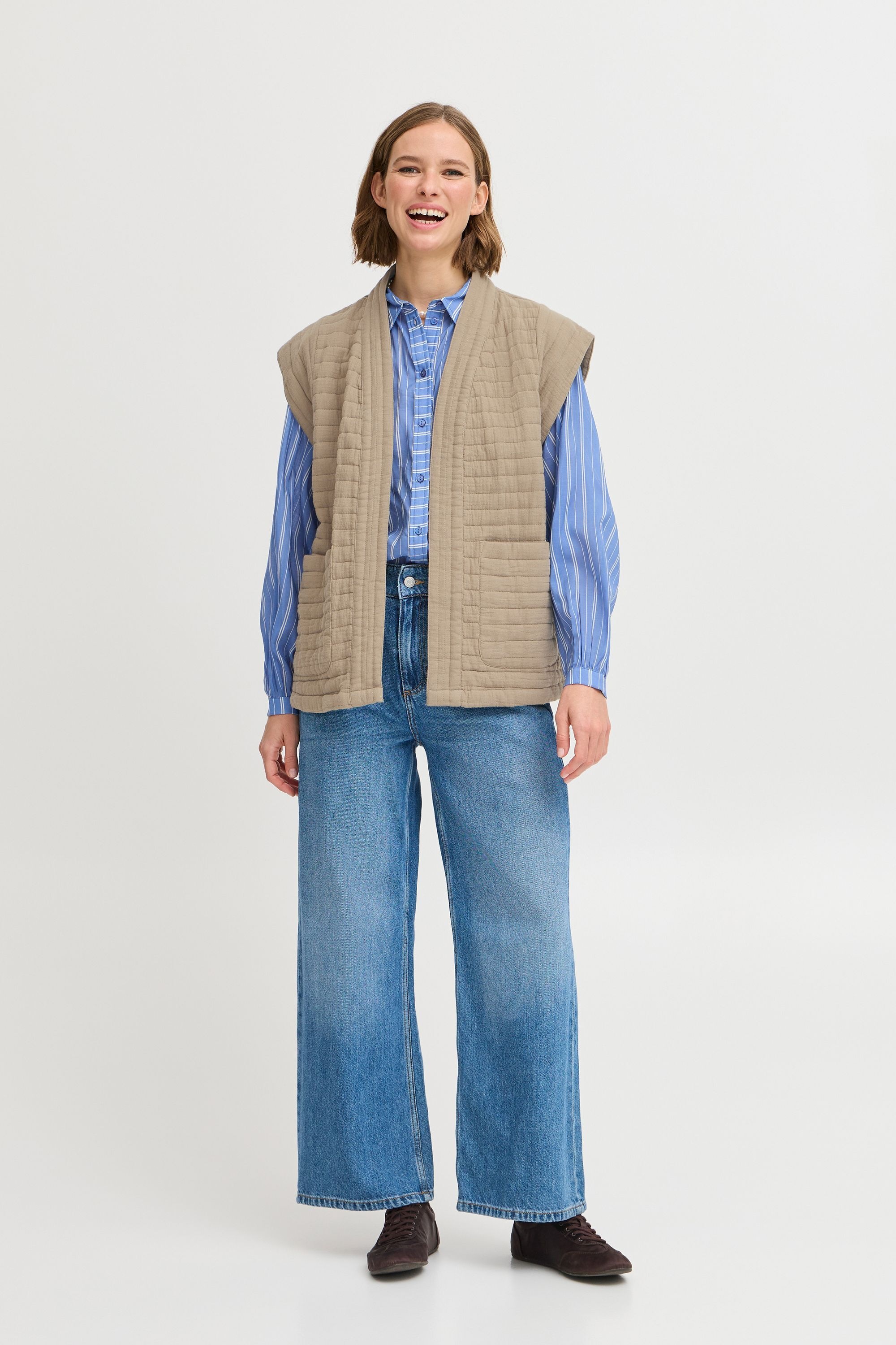 b.young Strickjacke »Strickjacke BYESTINO WAISTCOAT -«