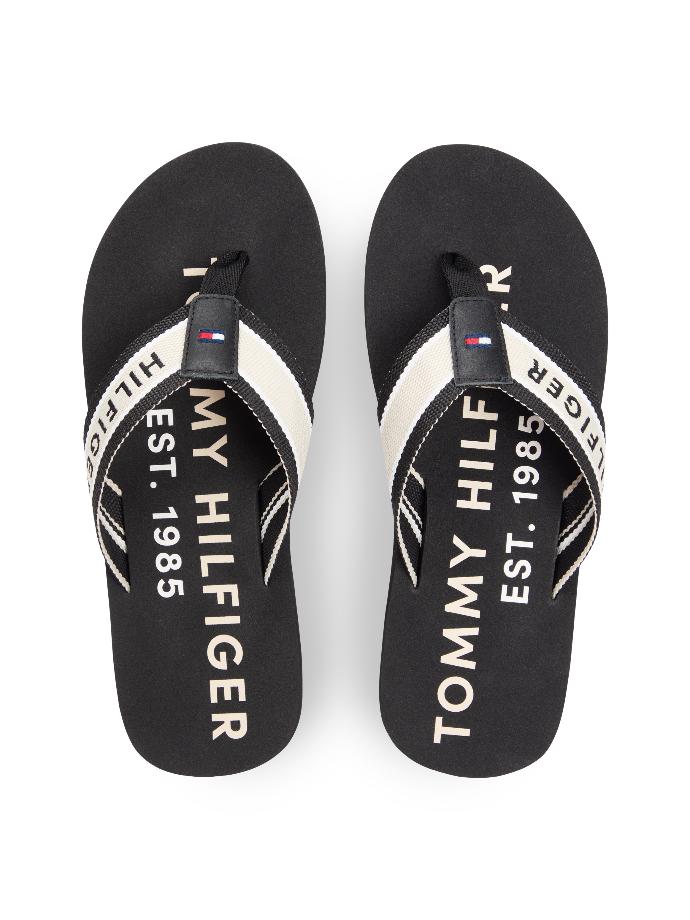 Tommy Hilfiger Zehentrenner »SPORTY HILFIGER BEACH SANDAL«  Sommerschuh, Strandschuh, Flats mit Logoschrifzug