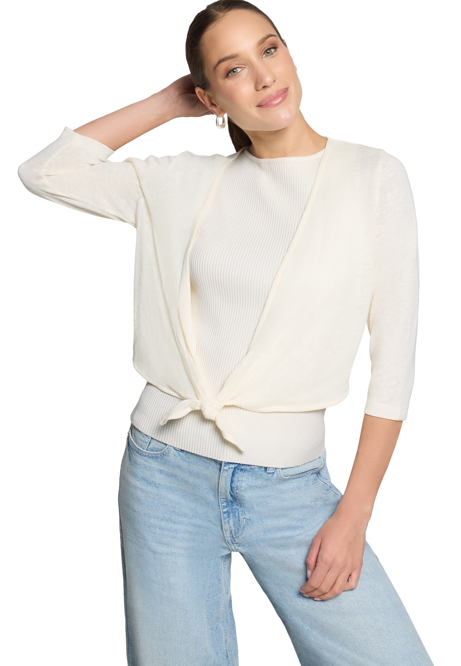 Zero Sweatshirt »Bolero-Jacke mit 3/4 Arm«
