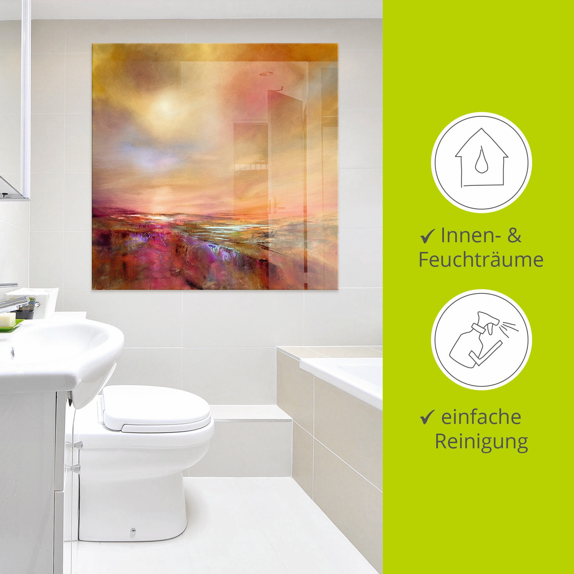 Artland Glasbild »Den Himmel berühren«, Berge, (1 St.), in verschiedenen Größen