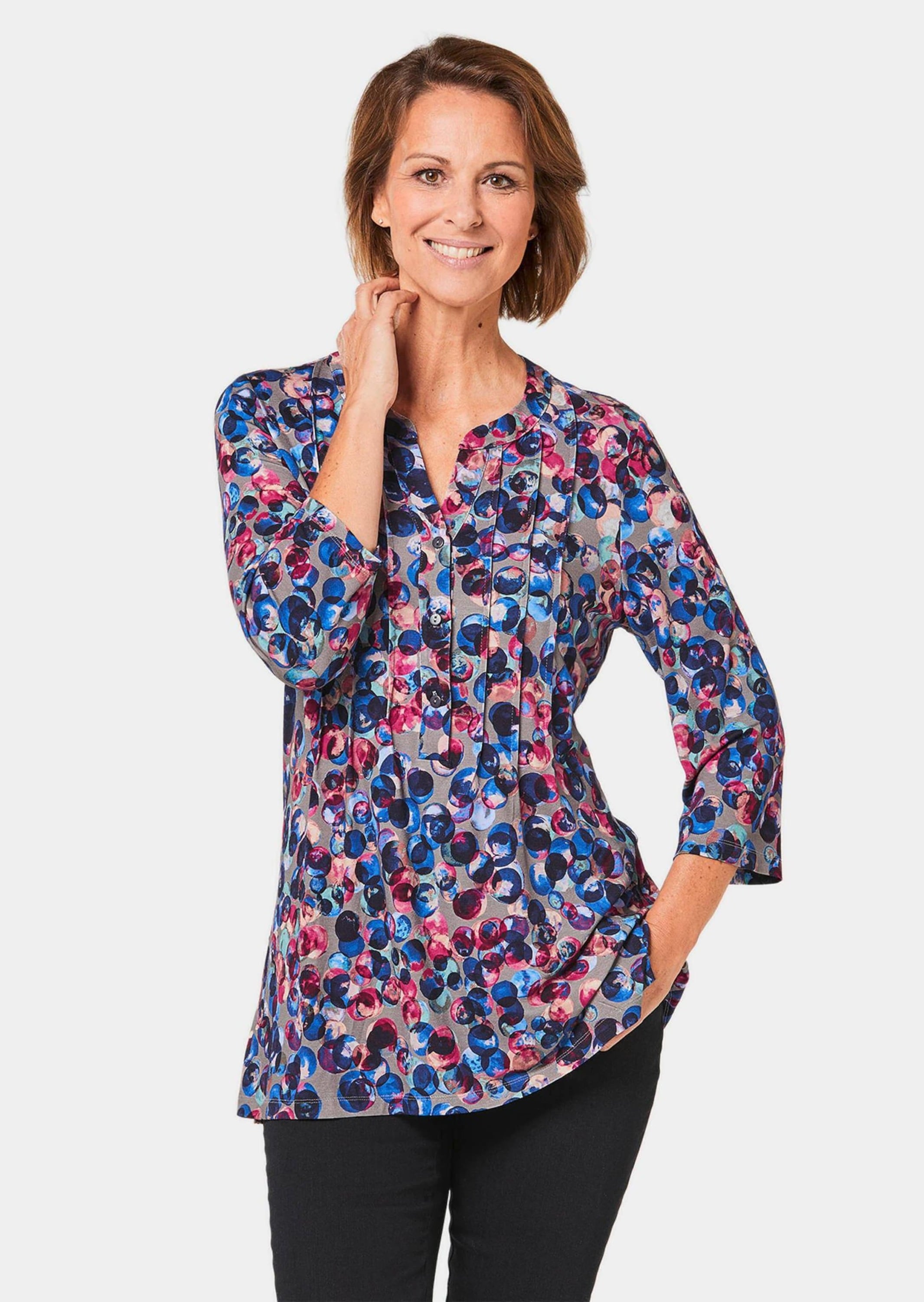 GOLDNER Print-Shirt »Figurschmeichelndes Drucktunika-Shirt«