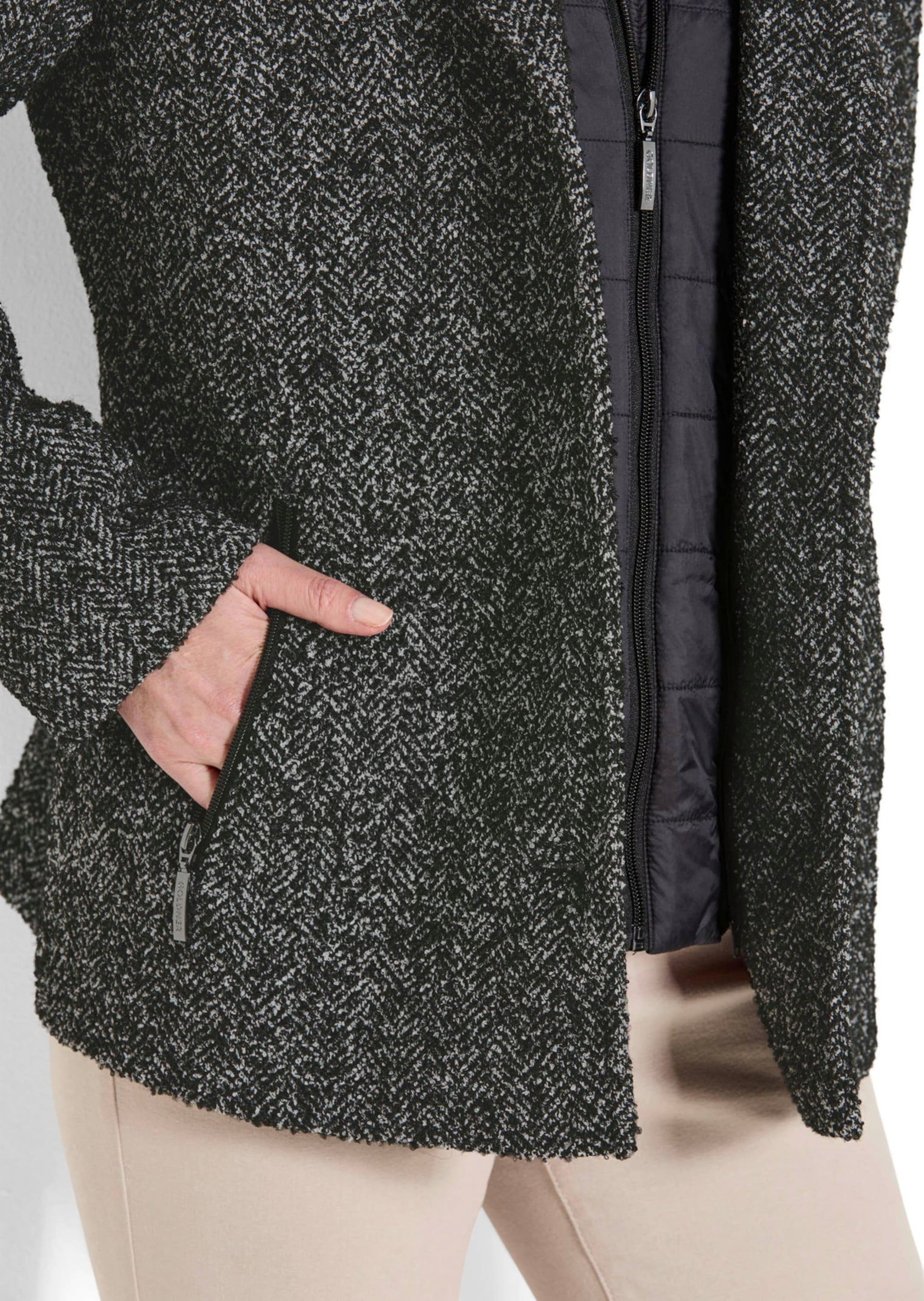 GOLDNER Kurzjacke »Jacke in 2-in-1-Optik mit Steppeinsatz«
