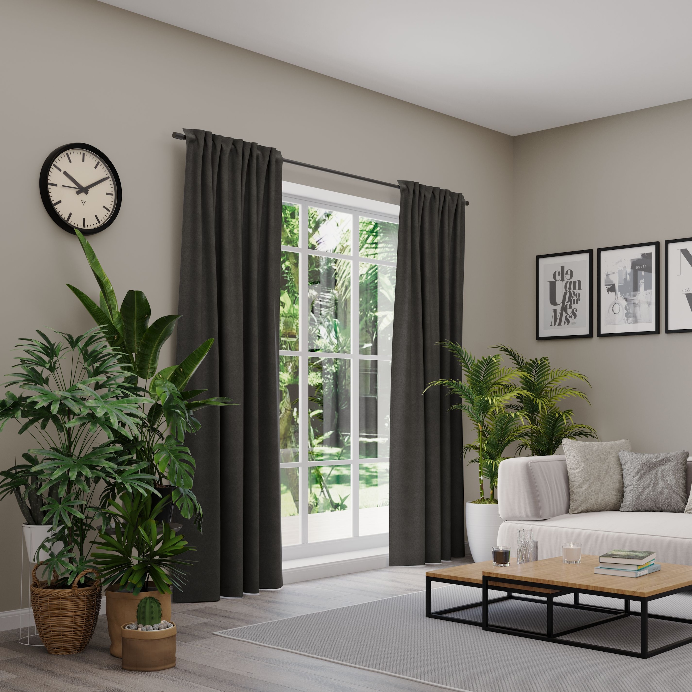 Neutex for you! Vorhang »BELMONDO« Multifunktionsband 1 Stk. tlg. Uni mit samtiger Oberfläche, nach Maß