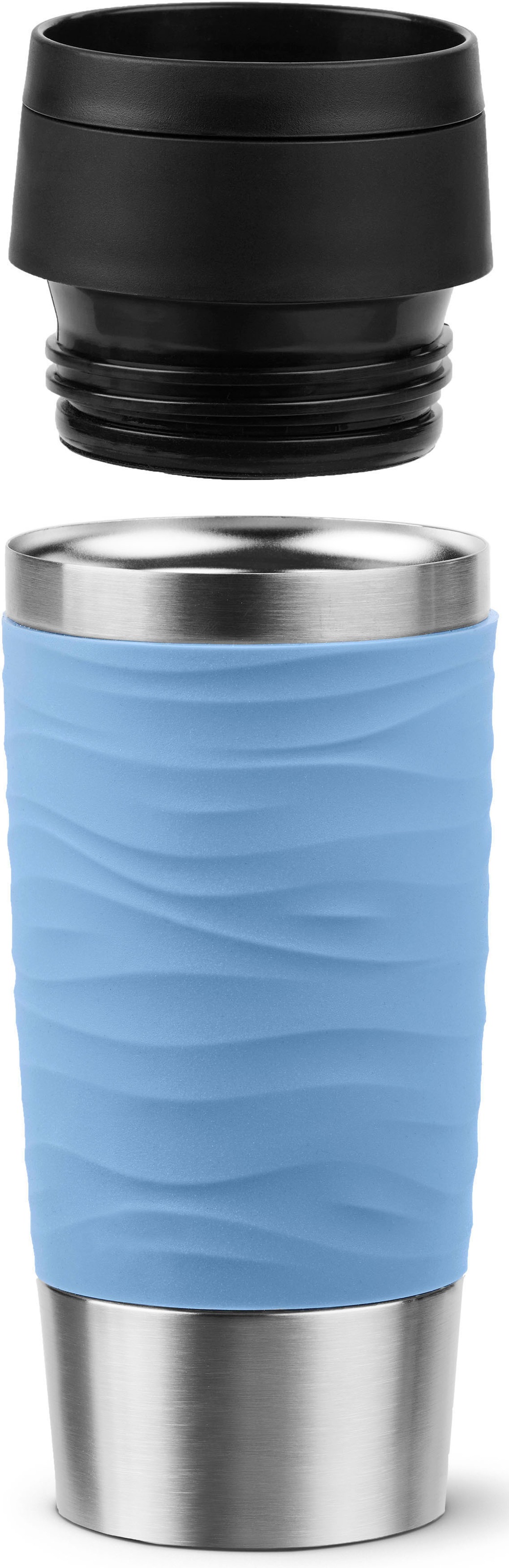 Emsa Thermobecher »Travel Mug Classic Wave«, 100% dicht, spülmaschinenfest, 360°-Trinköffnung