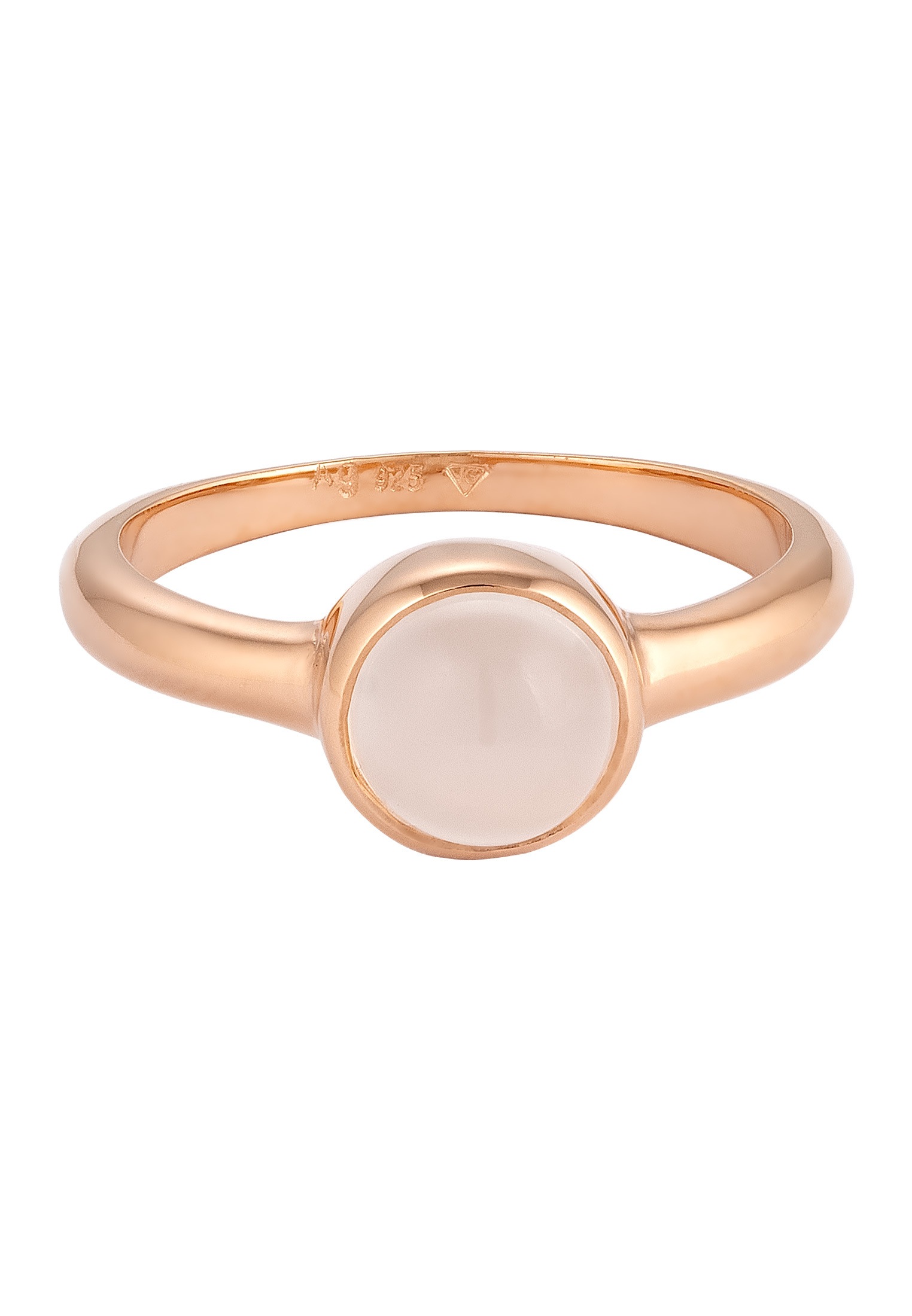 Elli Silberring »Ring Solitär Edelstein Mondstein Pastell 925 Silber«