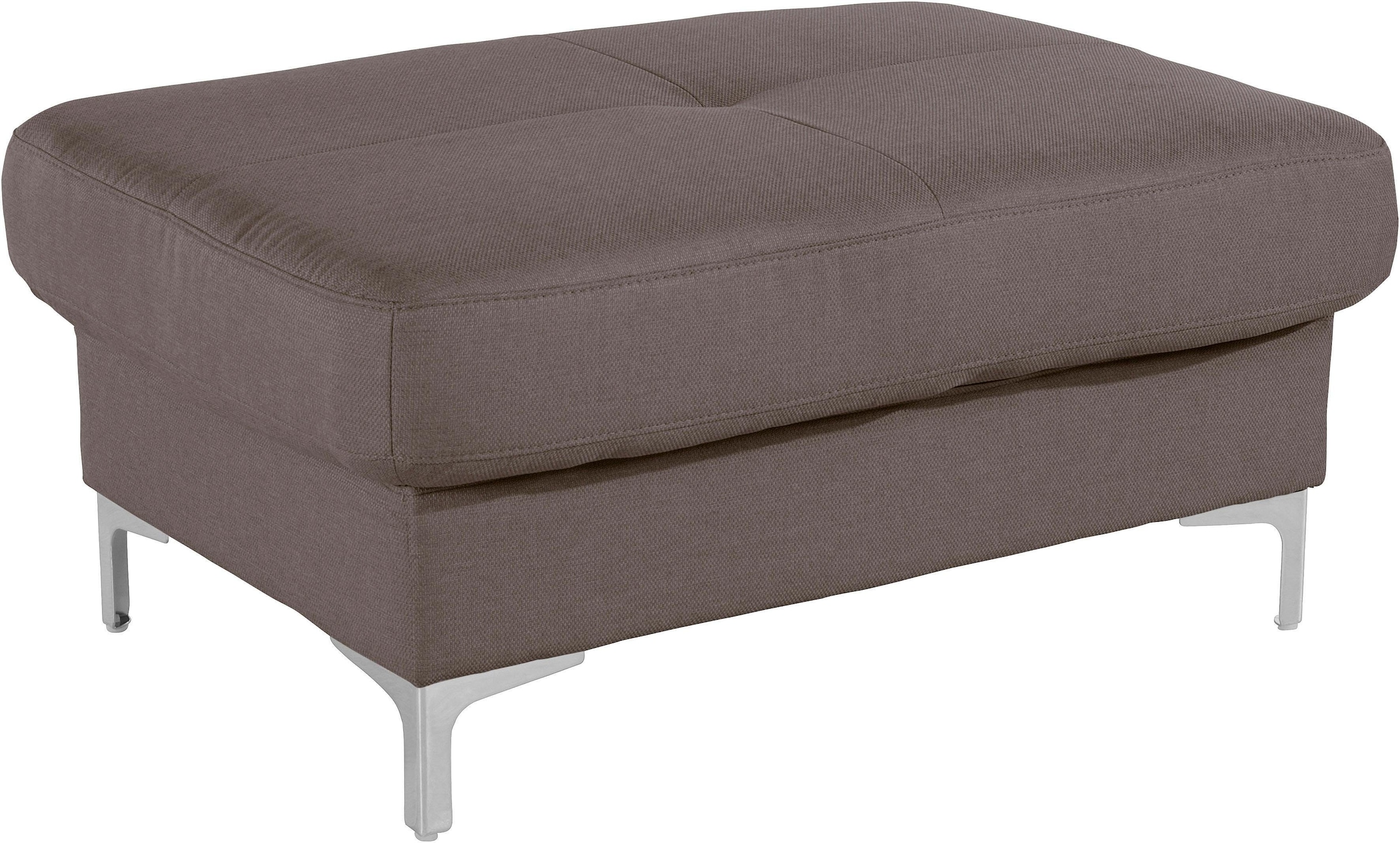 COTTA Polstergarnitur »Sammy L-Form«, (Set), Set bestehend aus: Ecksofa mit Kopfteilverstellung & Hocker