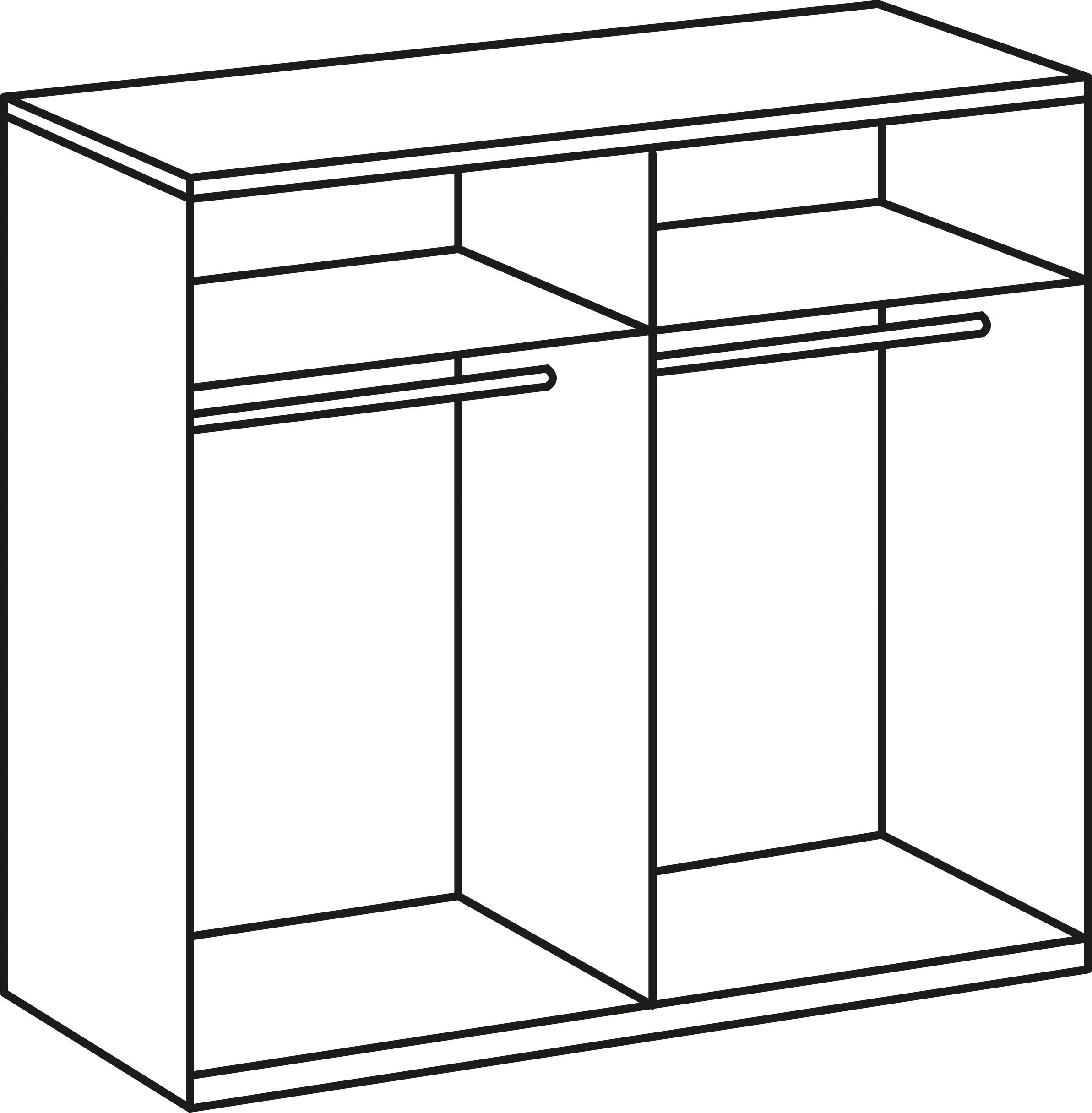 Wimex Kleiderschrank »New York«, in vielen Breiten, 208 oder 236cm hoch