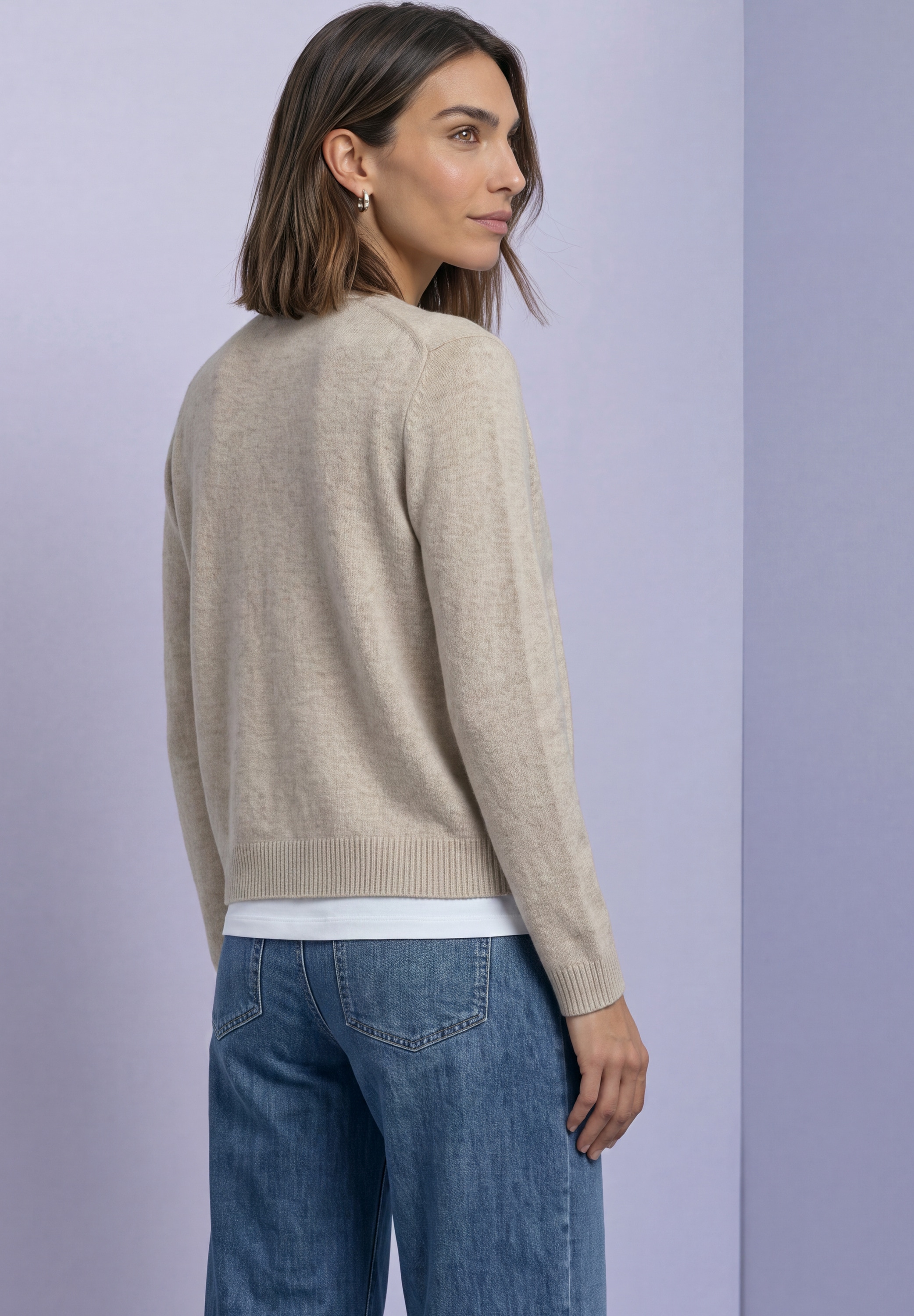 STREET ONE Cardigan mit V-Neck und Knopfleiste