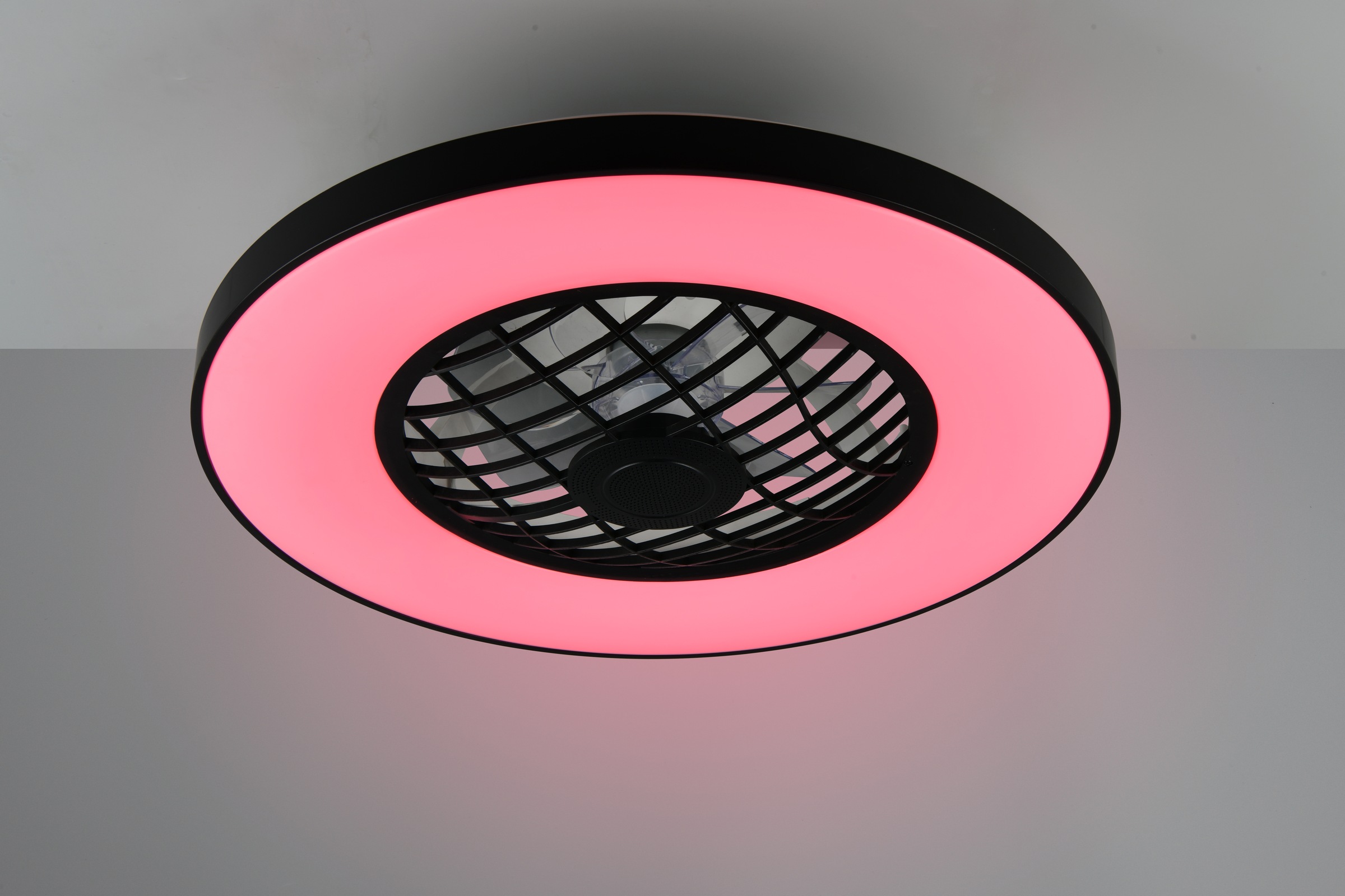 REALITY Leuchten LED Deckenleuchte »LINKÖPING mit Ventilator, Deckenventilator mit Licht inklFernbedienung« LED-Board 1 Stk. warmweiß - kaltweiß mit Bluetooth Lautsprecher, RGB Farbwechsel 3 Geschwindigkeiten Timer