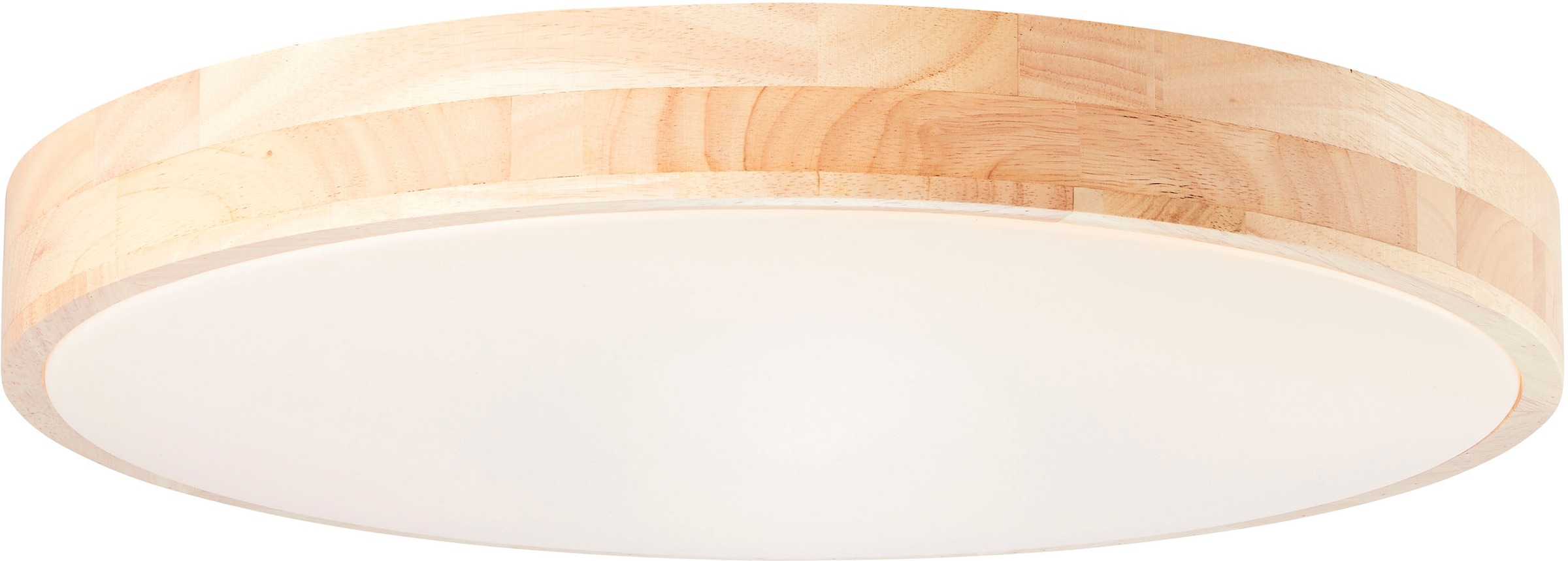 LED Wandleuchte »Slimline«, D 50 cm, 3800 lm, 3000-6500 K, CCT, dimmbar, Holz hell/weiß