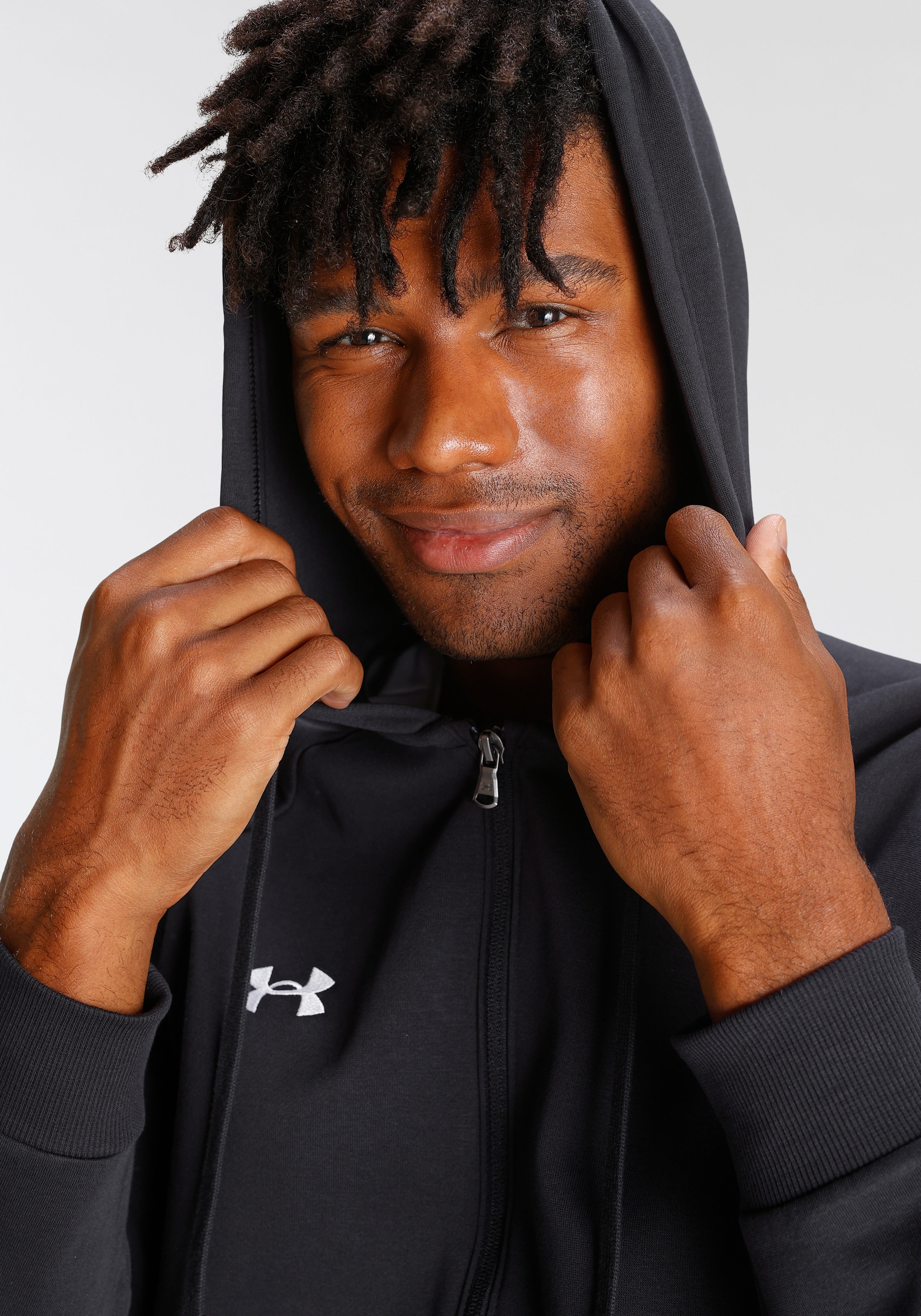 Under Armour® Sweatjacke »UA Rival Fleece-Hoodie mit durchgehendem Zip für« für Sportmode und aktive Freizeit, aus Baumwolle und Polyester