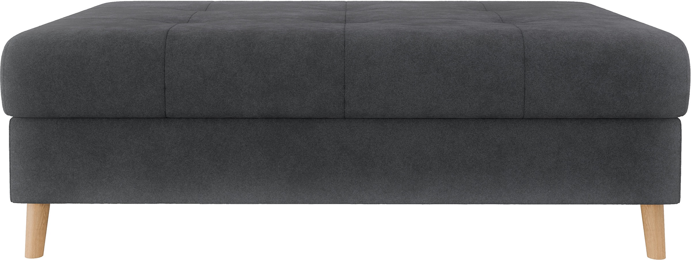 Home affaire Polsterhocker »CHARRE XXL, Steppung im Sitzbereich, Maße: B/T/H: 118/73/40 cm«, passend zur Serie CHARRE, auch in Cord und Bouclé